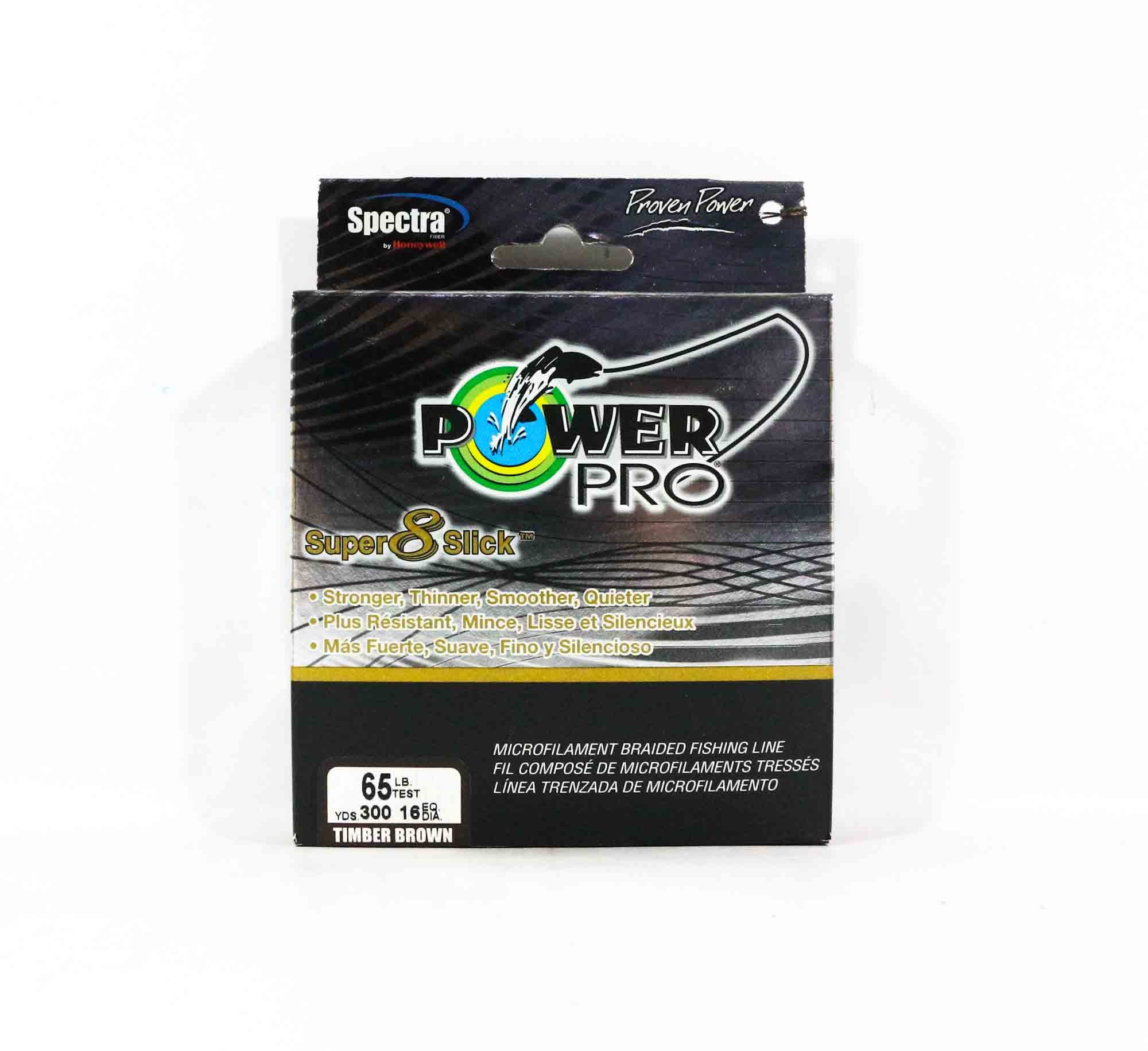 Power Pro Super 8 Slick Spectra Line 65lb by 300yds Brown (0510)