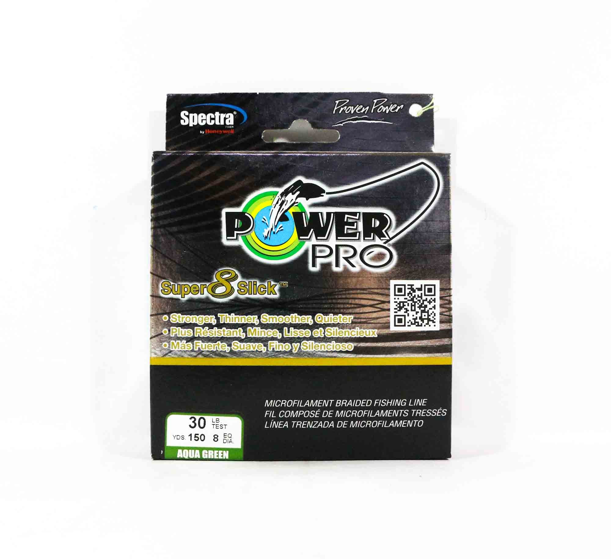 Power Pro Super 8 Slick Spectra Line 30lb by 150yds Green (0640)