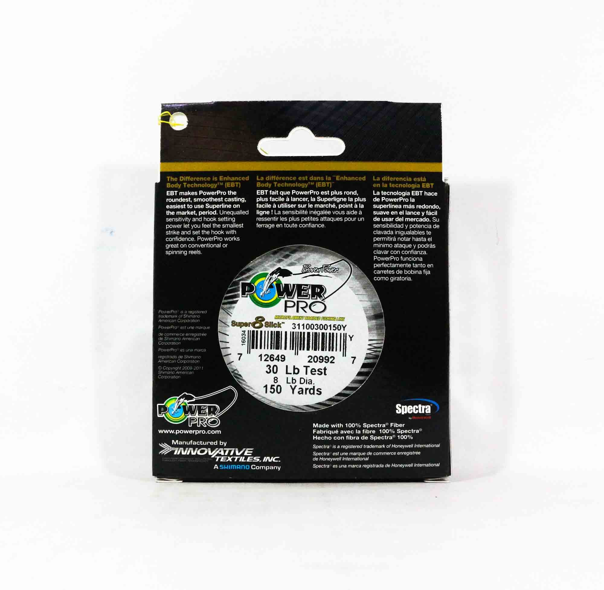 Power Pro Super 8 Slick Spectra Line 30lb by 150yds Green (0640)