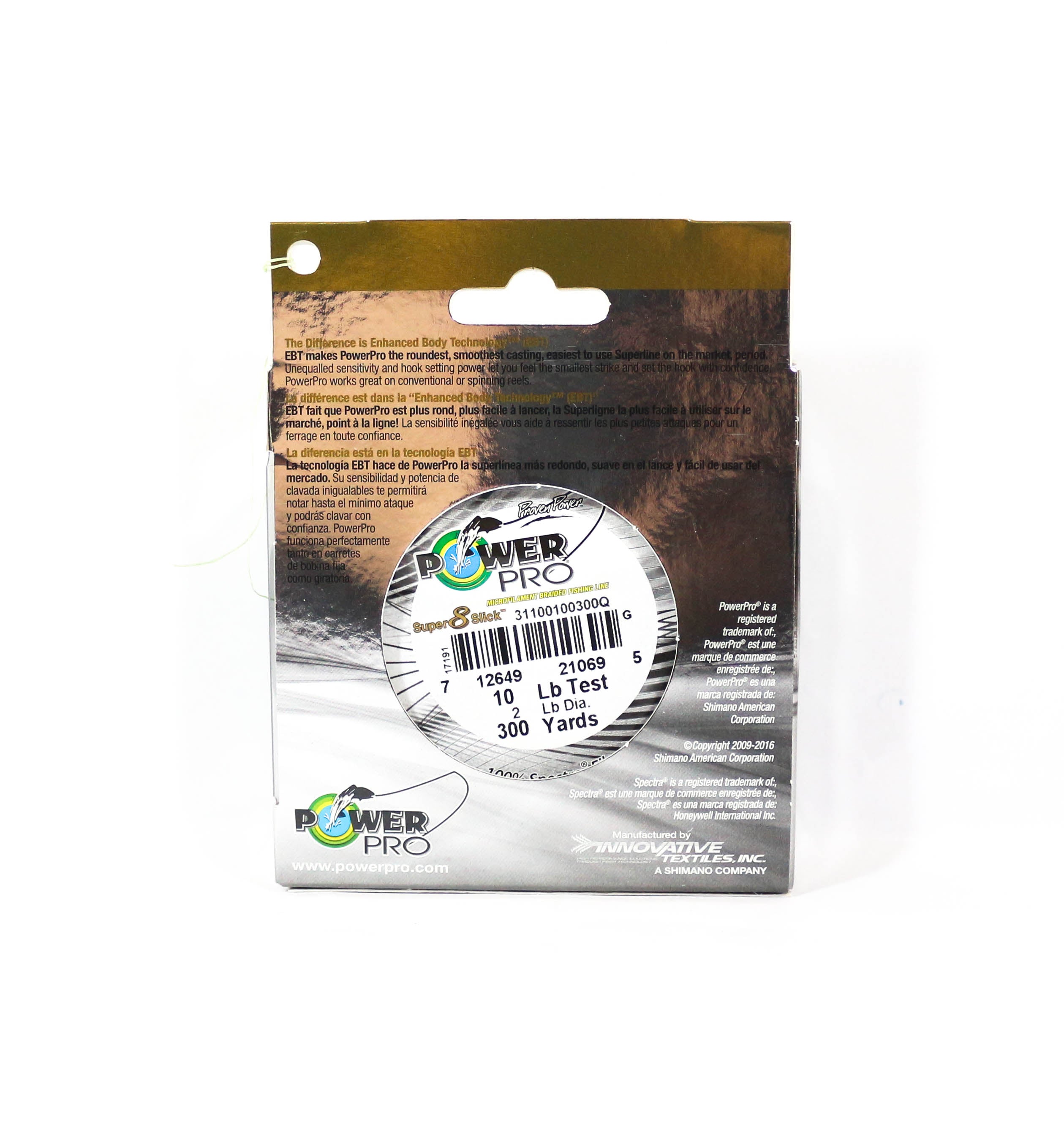 Power Pro Super 8 Slick Spectra Line 10lb by 300yds Green (0695)