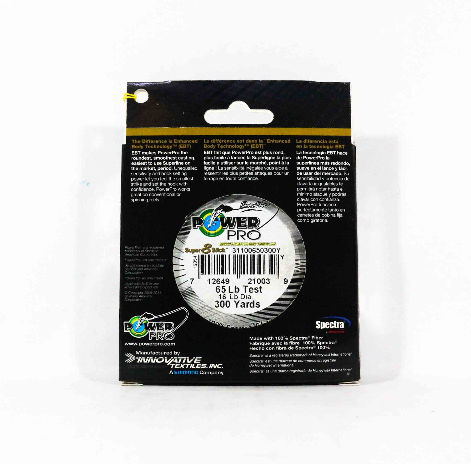 Power Pro Super 8 Slick Spectra Line 65lb by 300yds Green (0756)