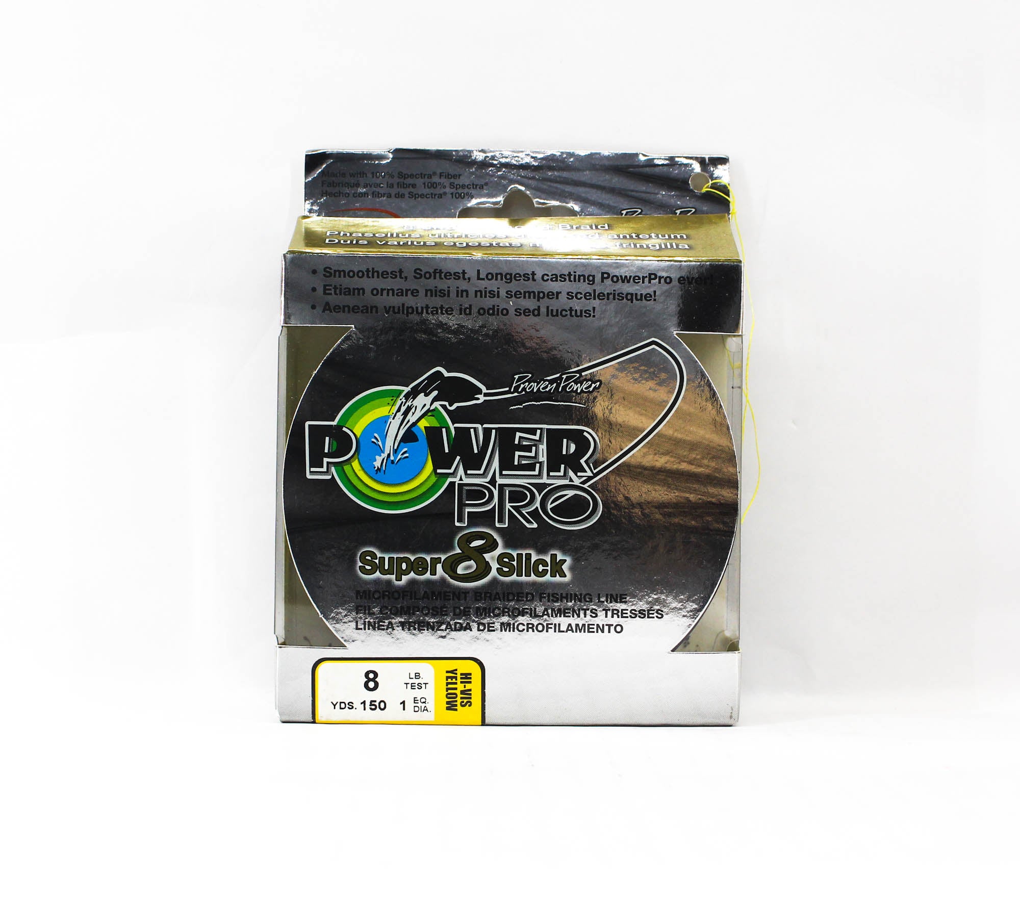 Power Pro Super 8 Slick Spectra Line 8lb by 150yds Yellow (2569)