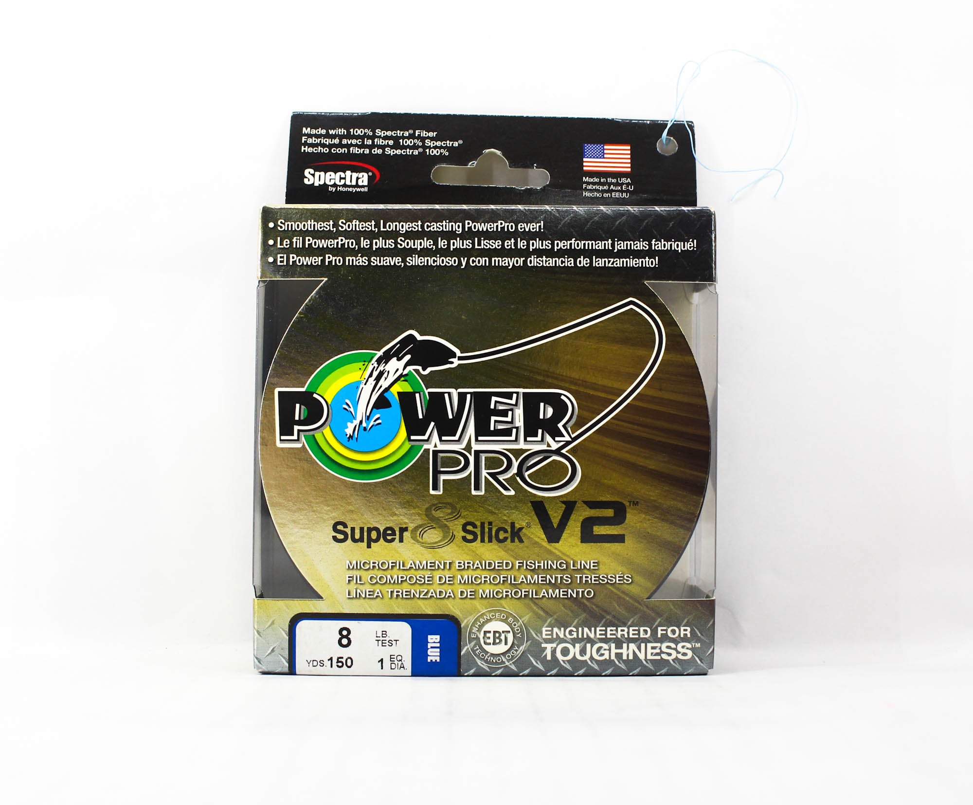 Power Pro Super 8 Slick Version 2 Spectra Line 8lb by 150yds Blue (7526)