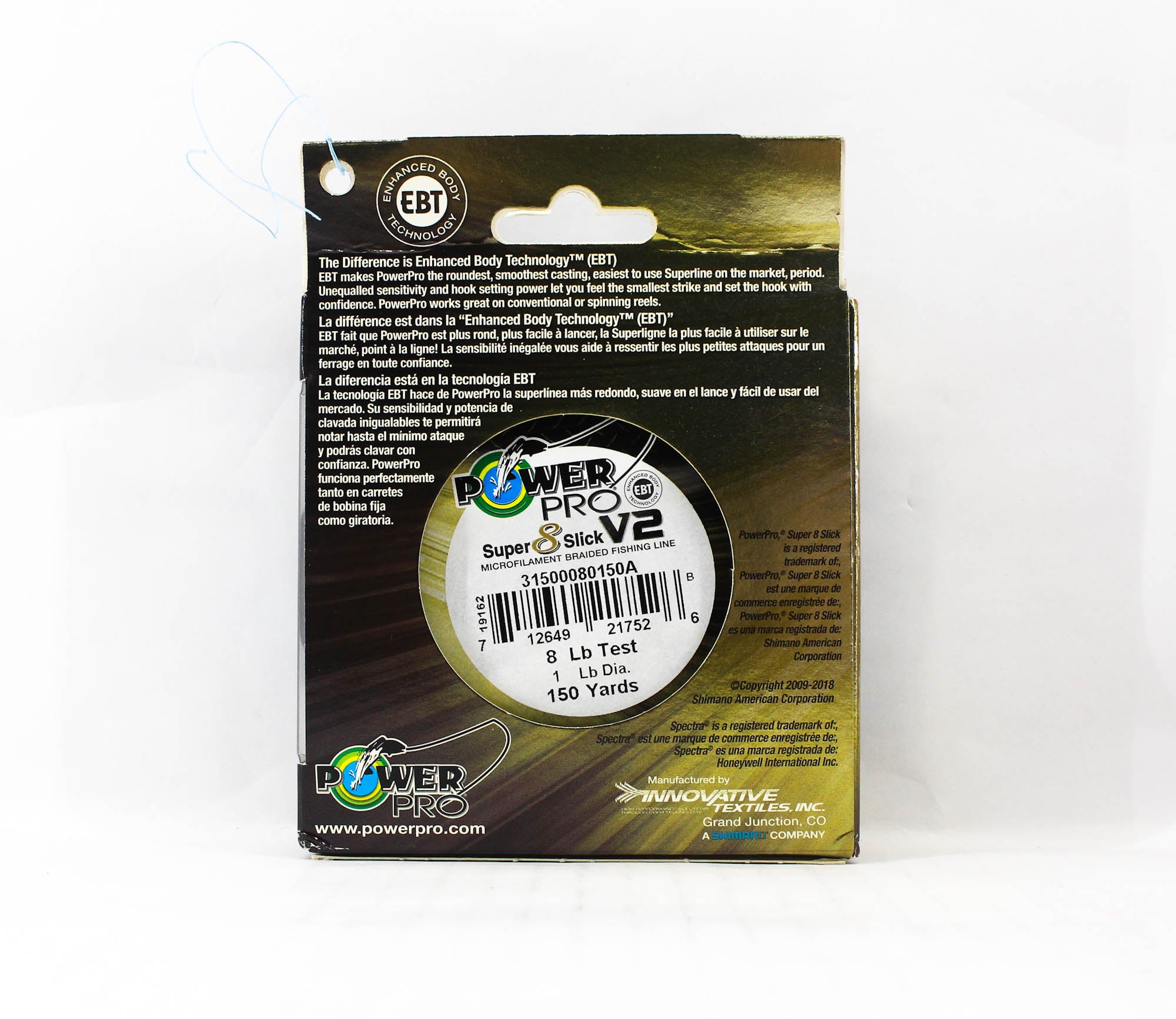 Power Pro Super 8 Slick Version 2 Spectra Line 8lb by 150yds Blue (7526)