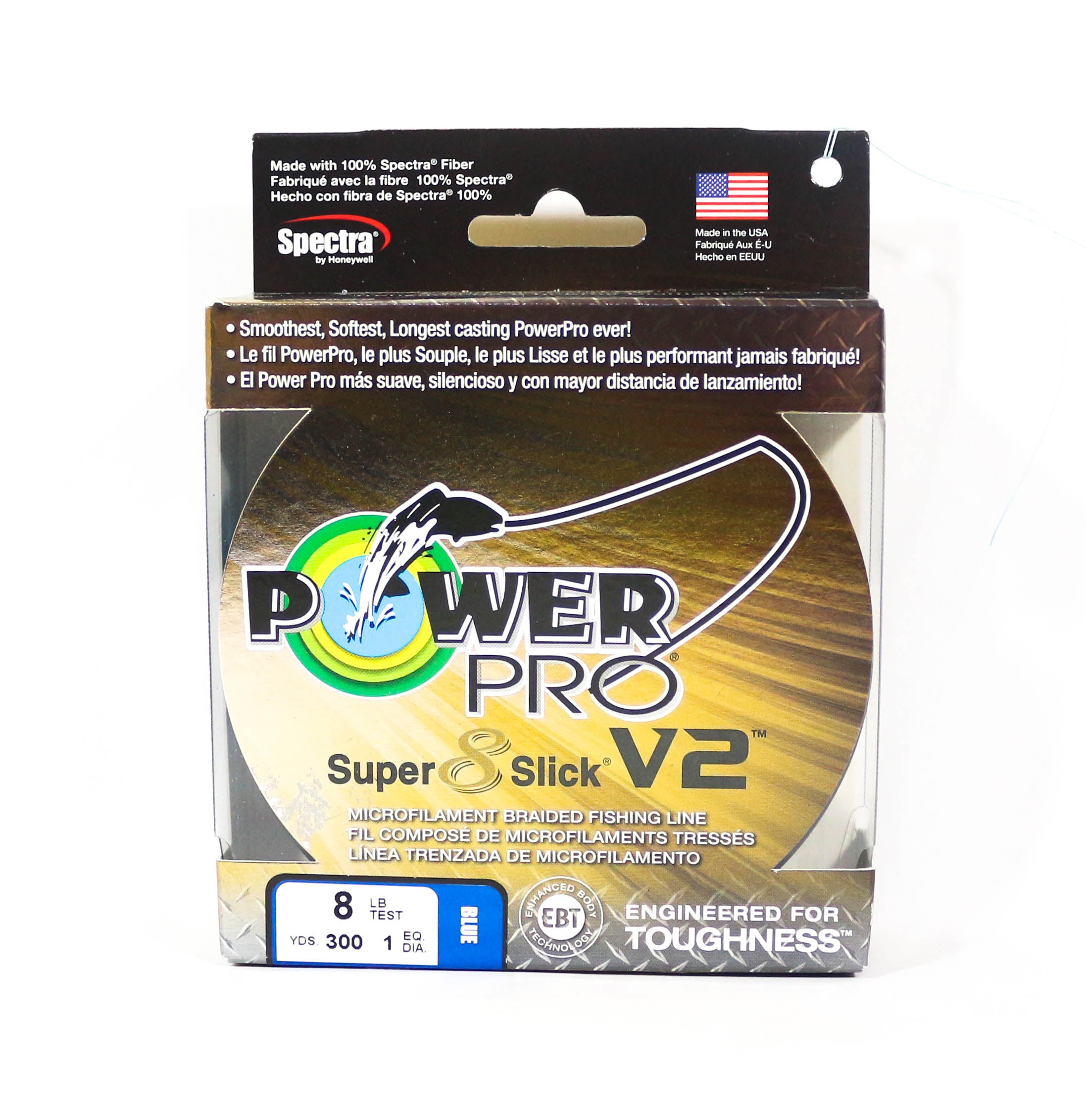 Power Pro Super 8 Slick Version 2 Spectra Line 8lb by 300yds Blue (7564)