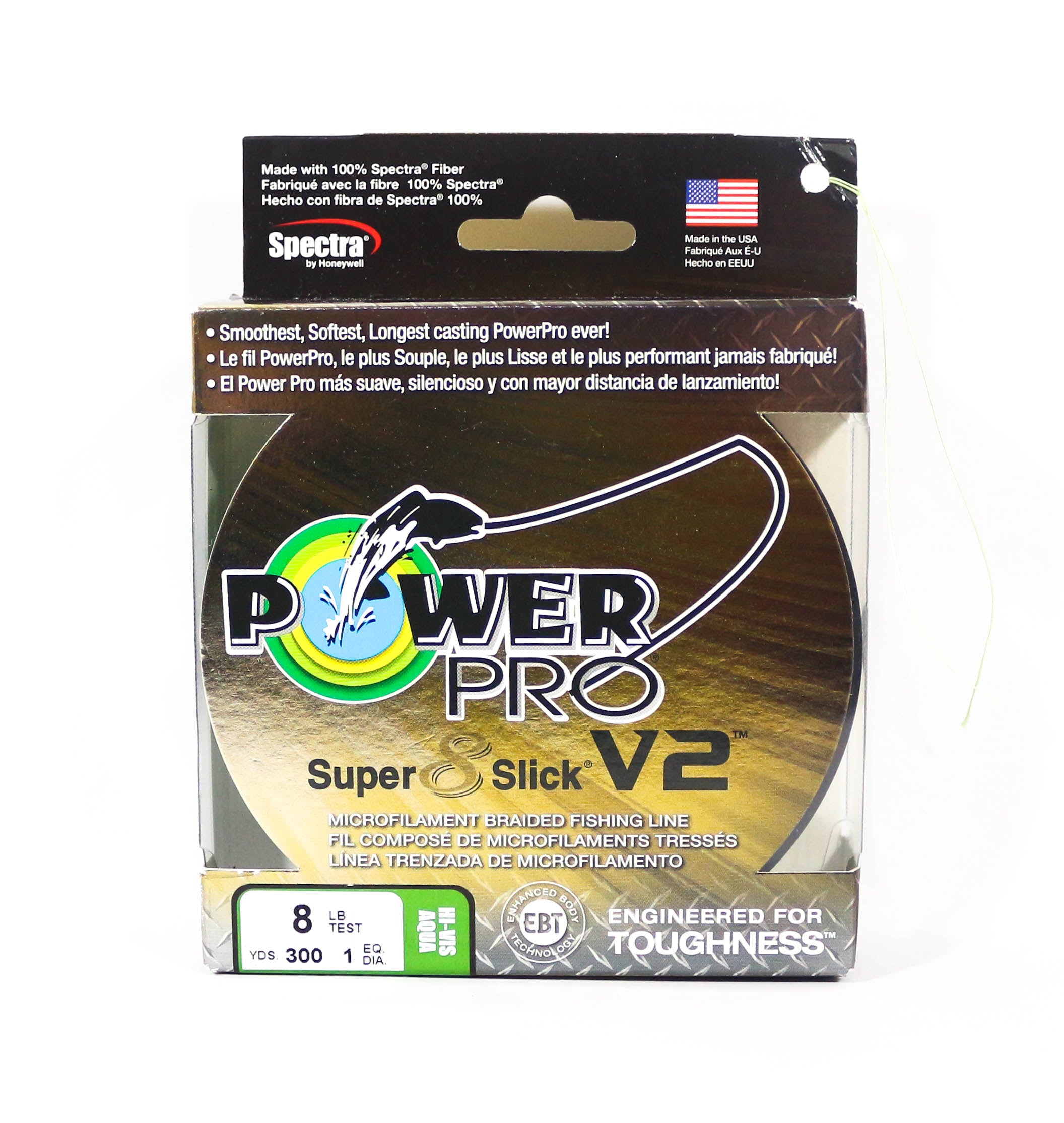 Power Pro Super 8 Slick Version 2 Spectra Line 8lb by 300yds Aqua (7571)