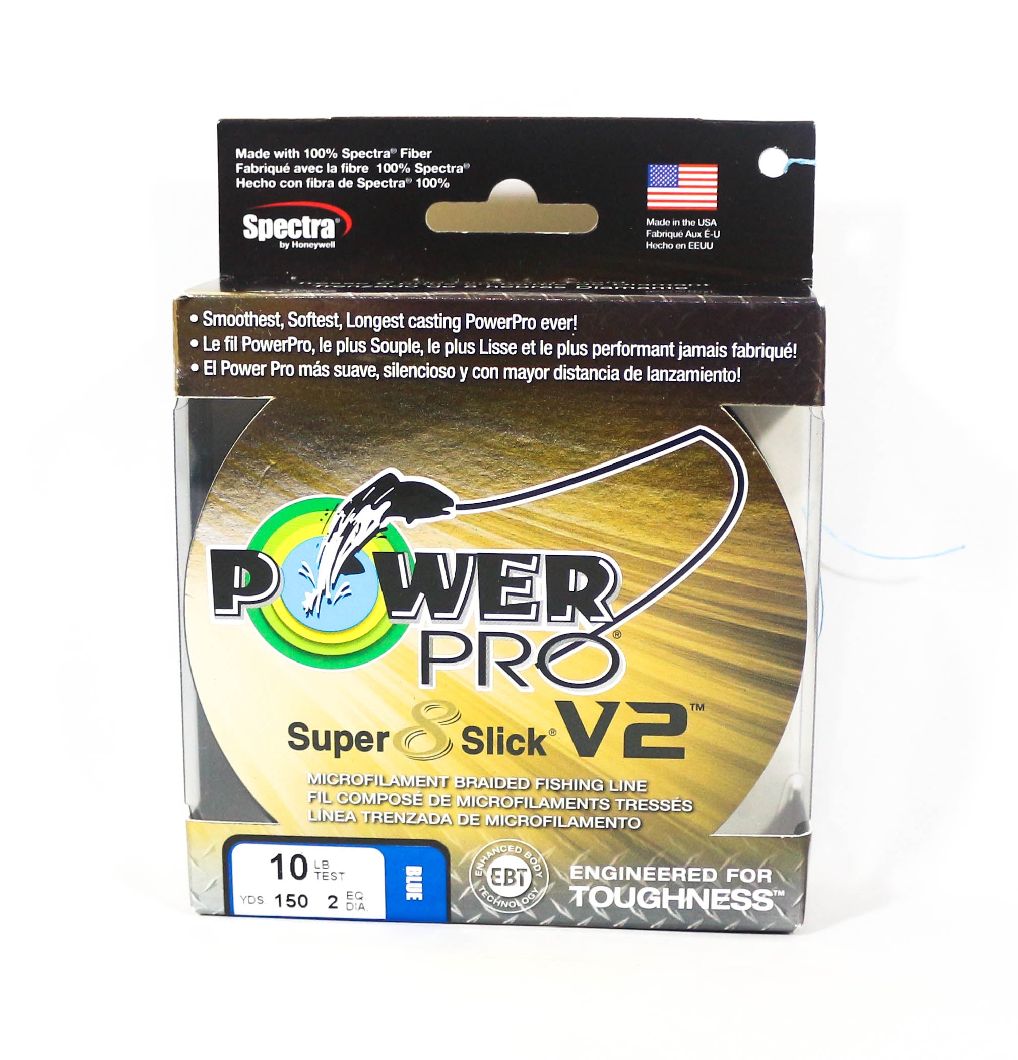 Power Pro Super 8 Slick Version 2 Spectra Line 10lb by 150yds Blue (7687)