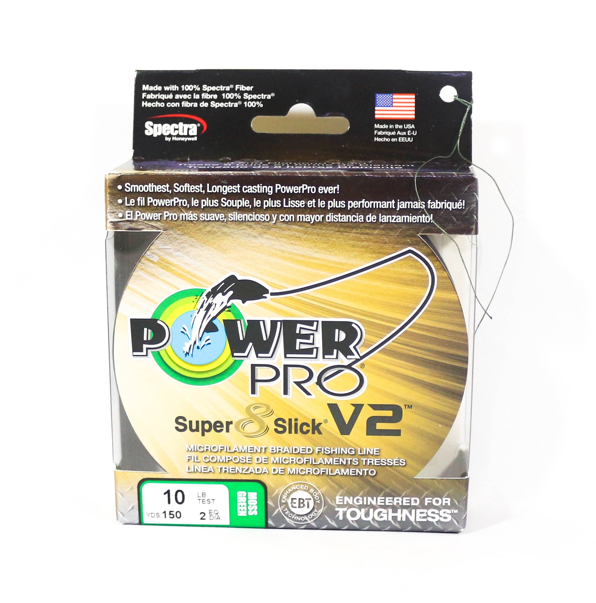 Power Pro Super 8 Slick Version 2 Spectra Line 10lb x 150yds Green (7700)