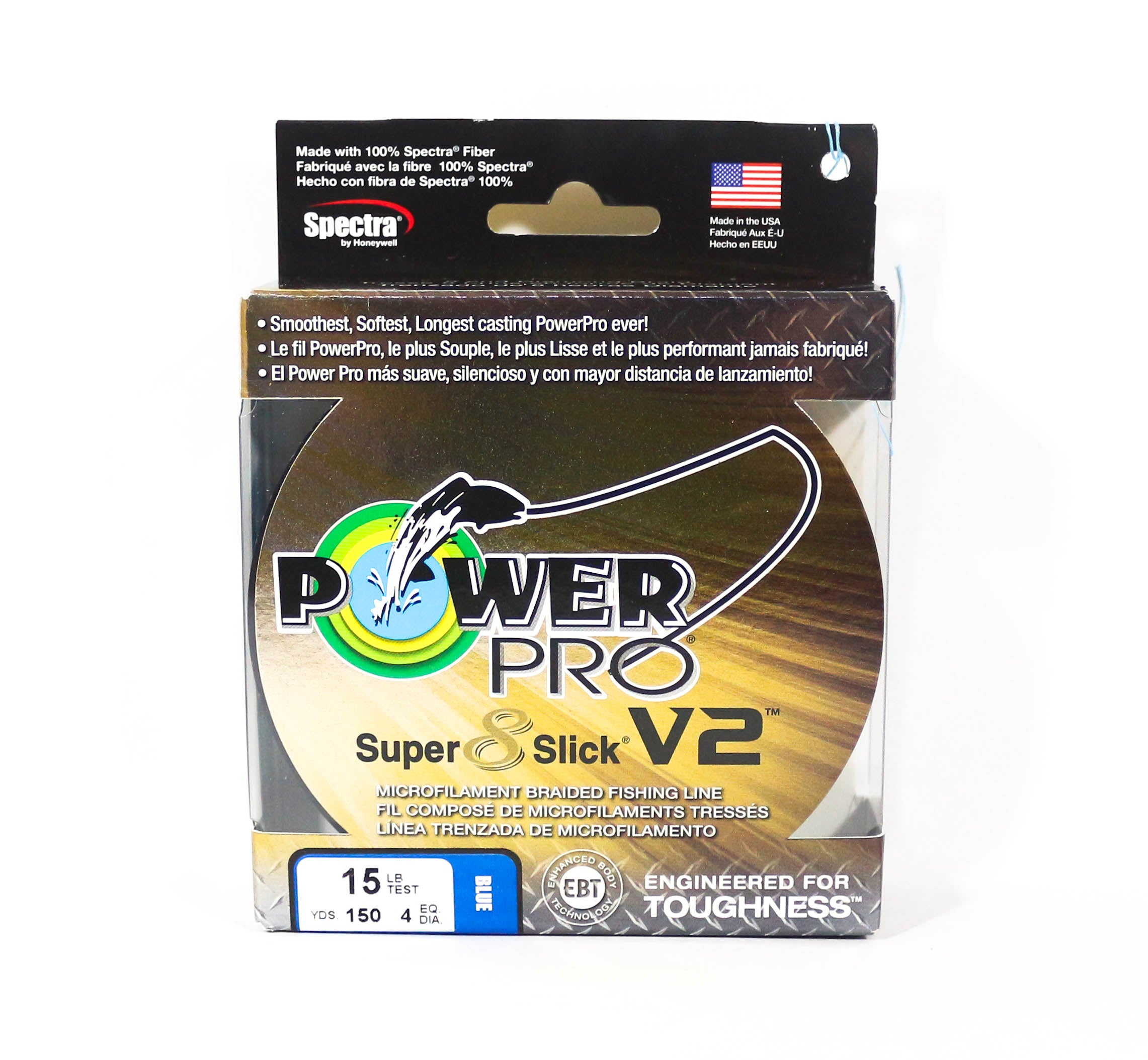 Power Pro Super 8 Slick Version 2 Spectra Line 15lb by 150yds Blue (7847)