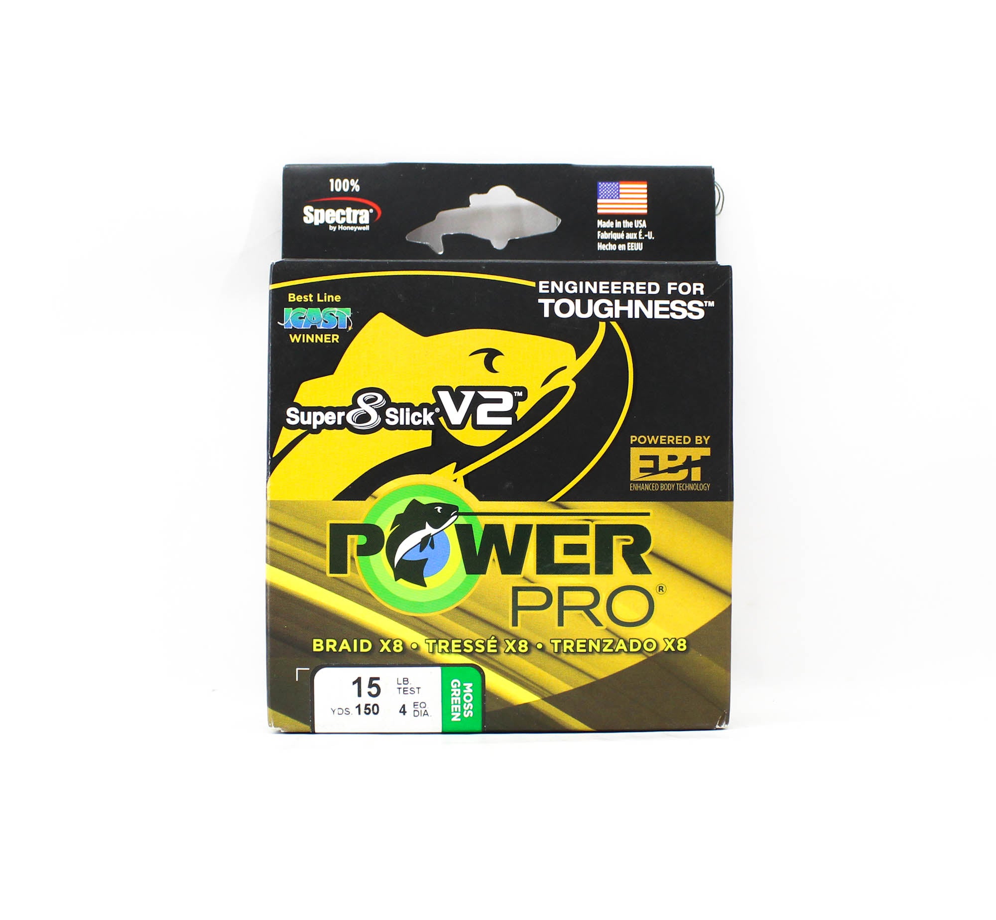 Power Pro Super 8 Slick Version 2 Spectra Line 15lb x 150yds Green (7861)
