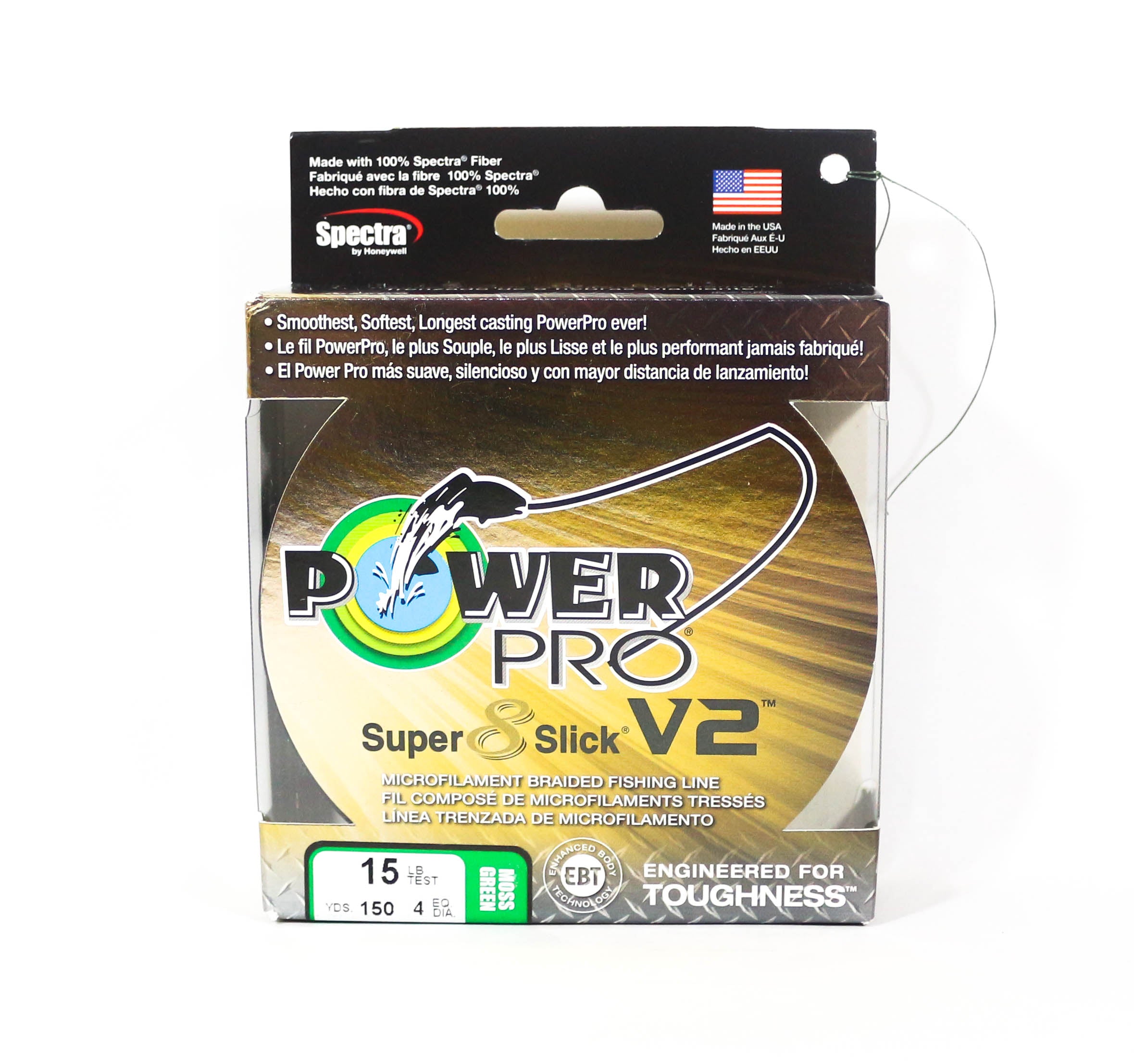 Power Pro Super 8 Slick Version 2 Spectra Line 15lb x 150yds Green (7861)