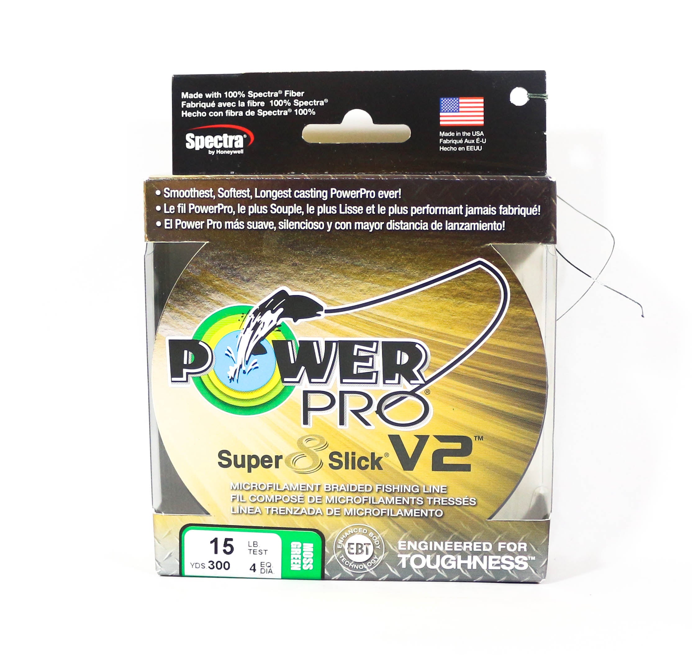 Power Pro Super 8 Slick Version 2 Spectra Line 15lb x 300yds Green (7908)