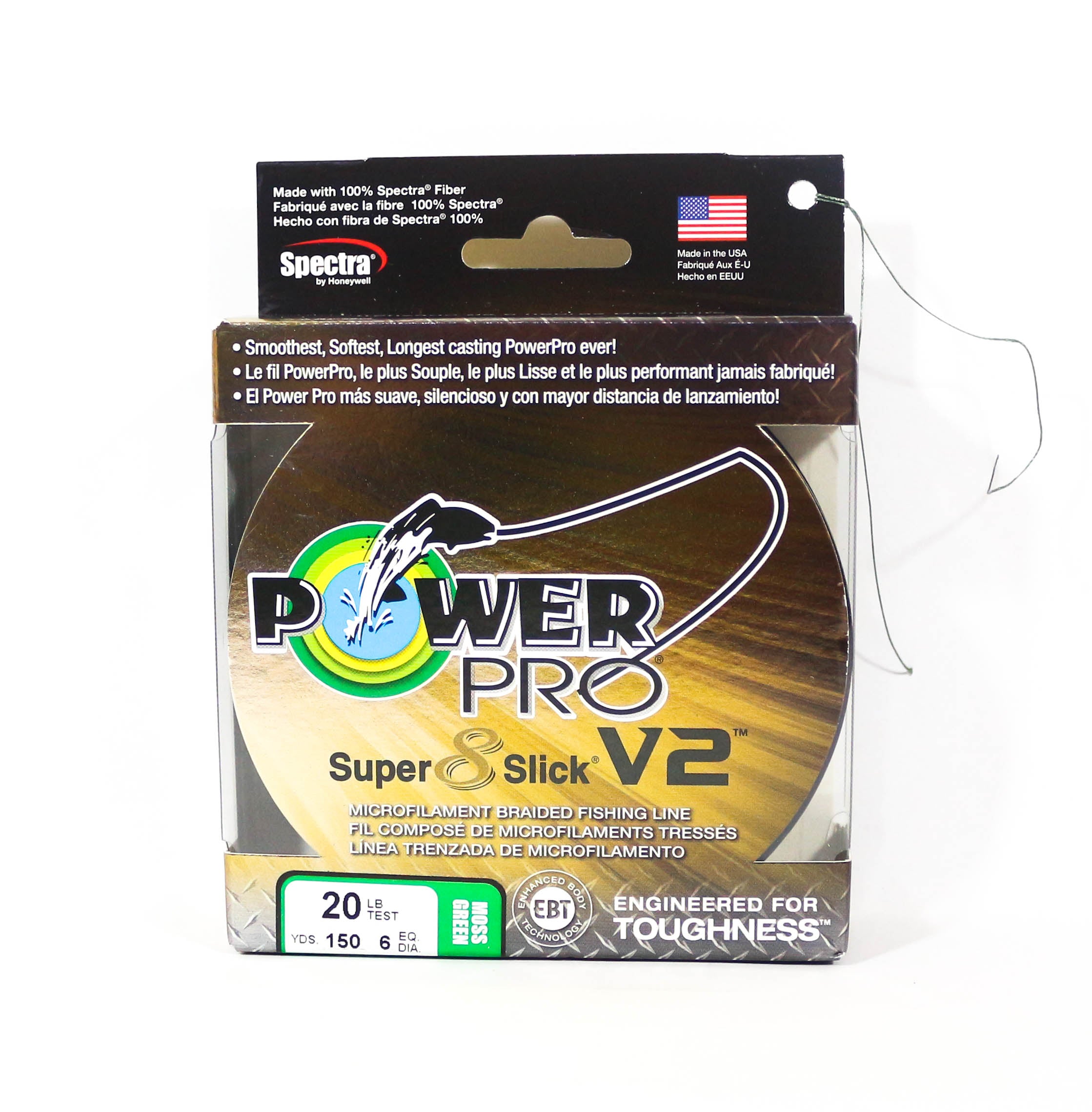 Power Pro Super 8 Slick Version 2 Spectra Line 20lb x 150yds Green (8028)