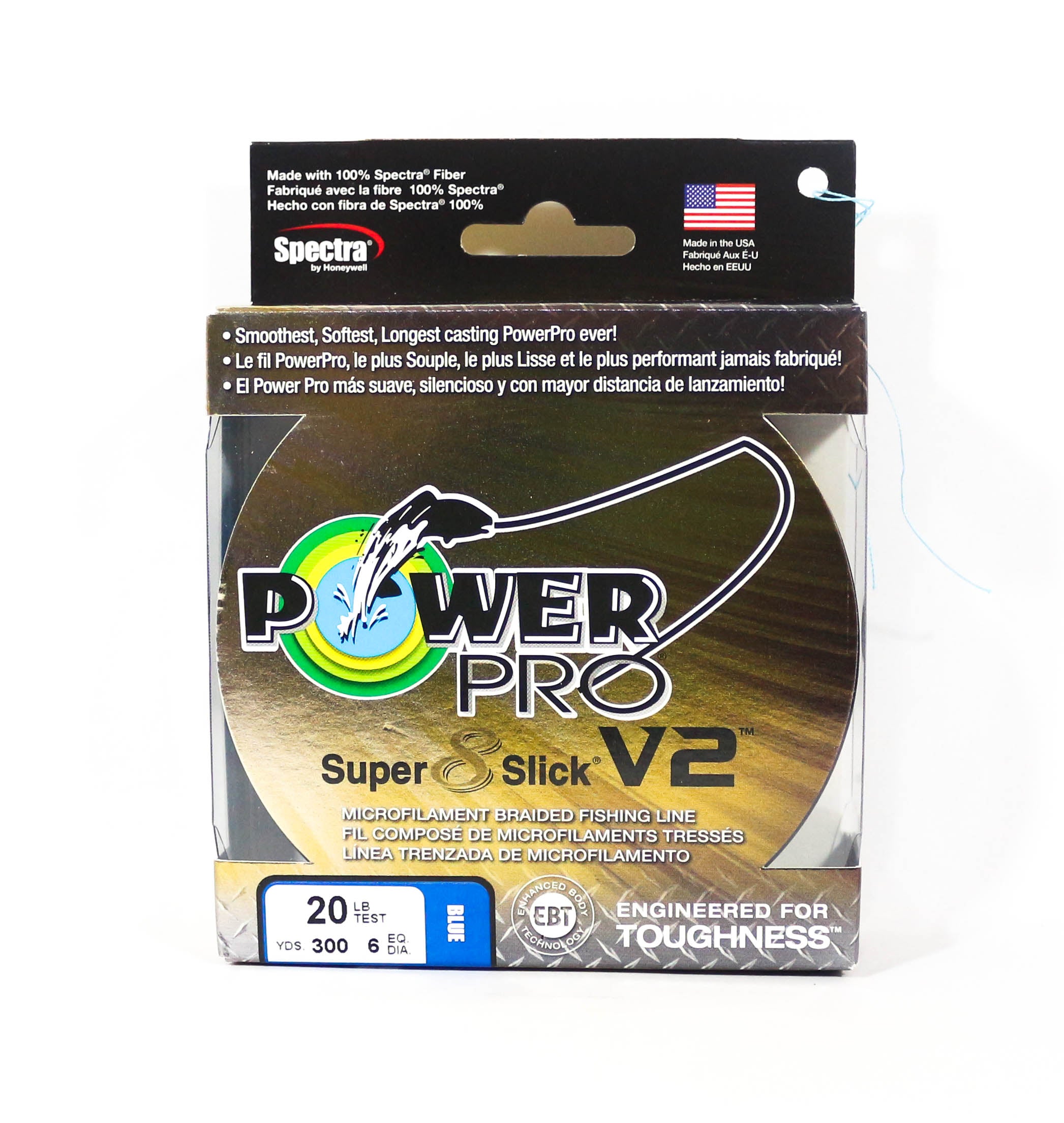 Power Pro Super 8 Slick Version 2 Spectra Line 20lb by 300yds Blue (8042)