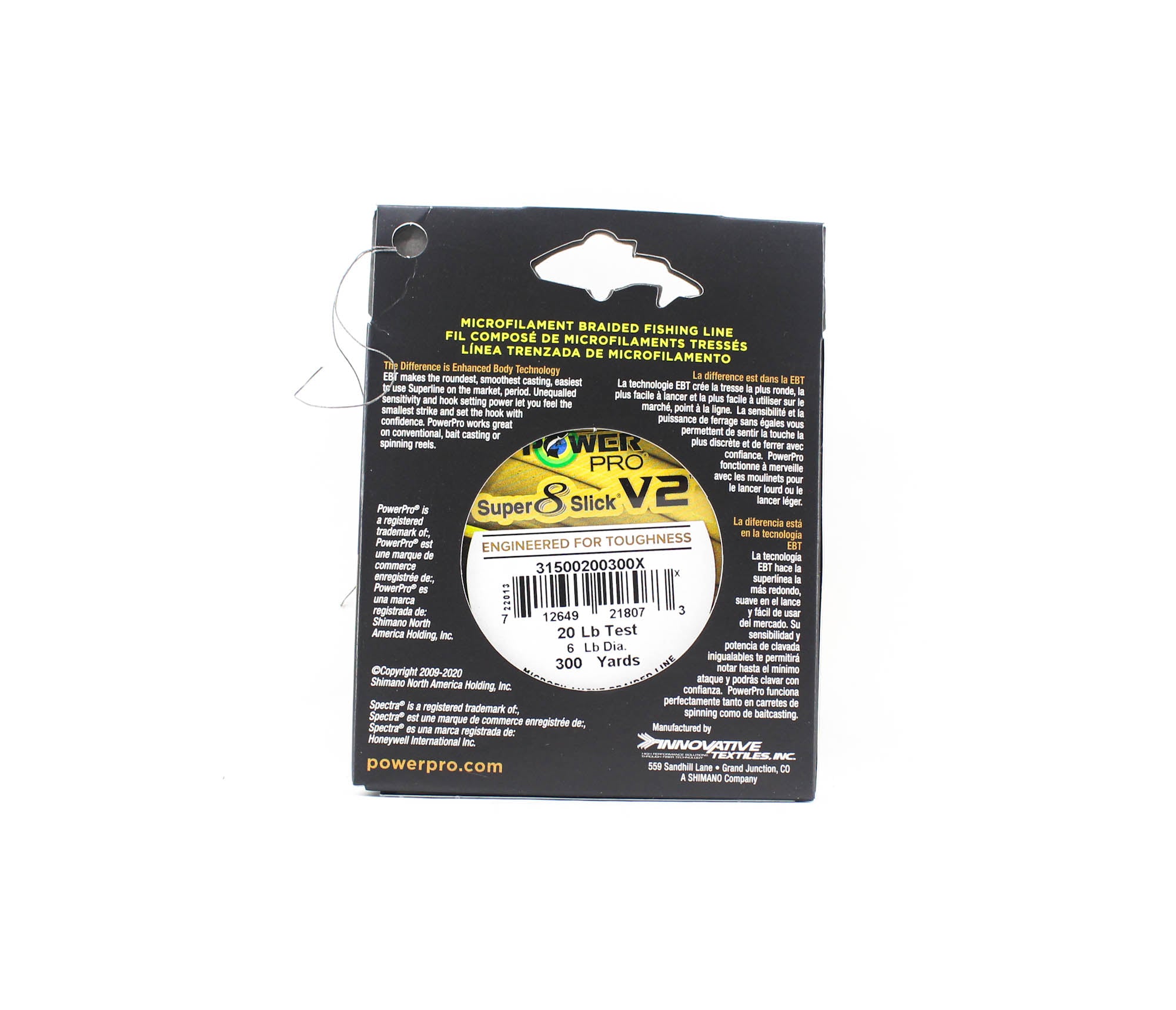 Power Pro Super 8 Slick Version 2 Spectra Line 20lb by 300yds Onyx (8073)