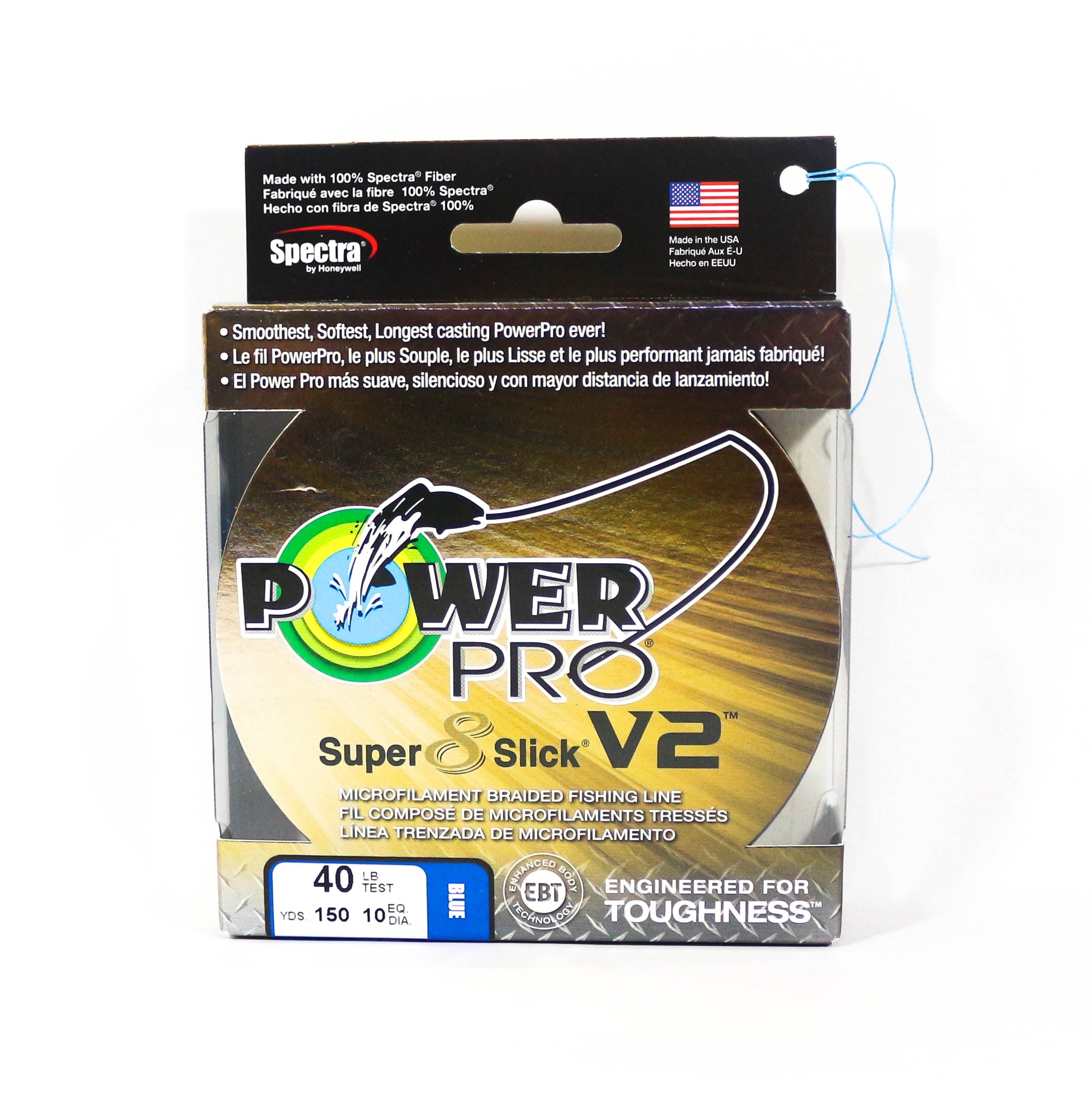 Power Pro Super 8 Slick Version 2 Spectra Line 40lb by 150yds Blue (8325)
