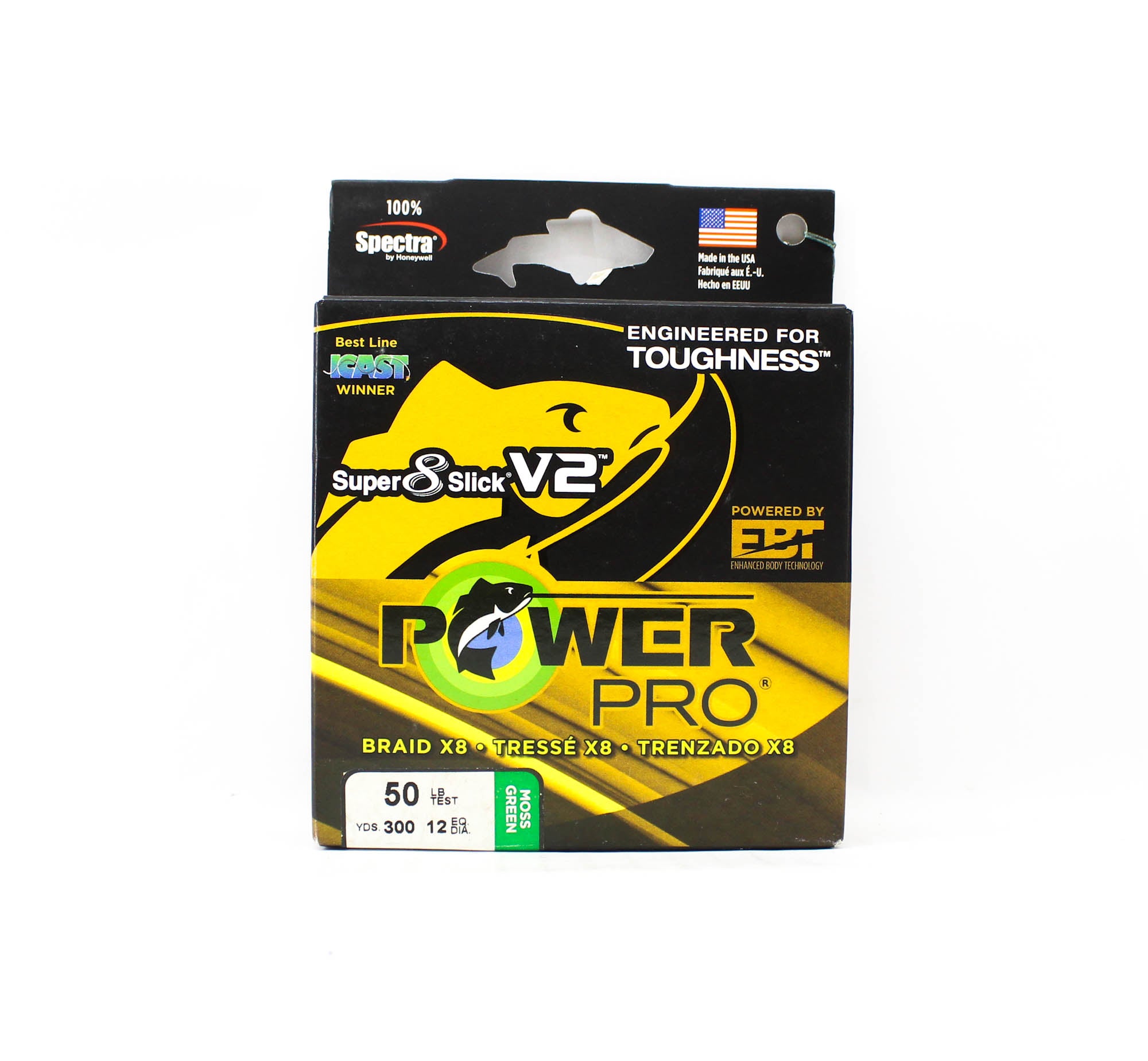 Power Pro Super 8 Slick Version 2 Spectra Line 50lb by 300yds Green (8547)