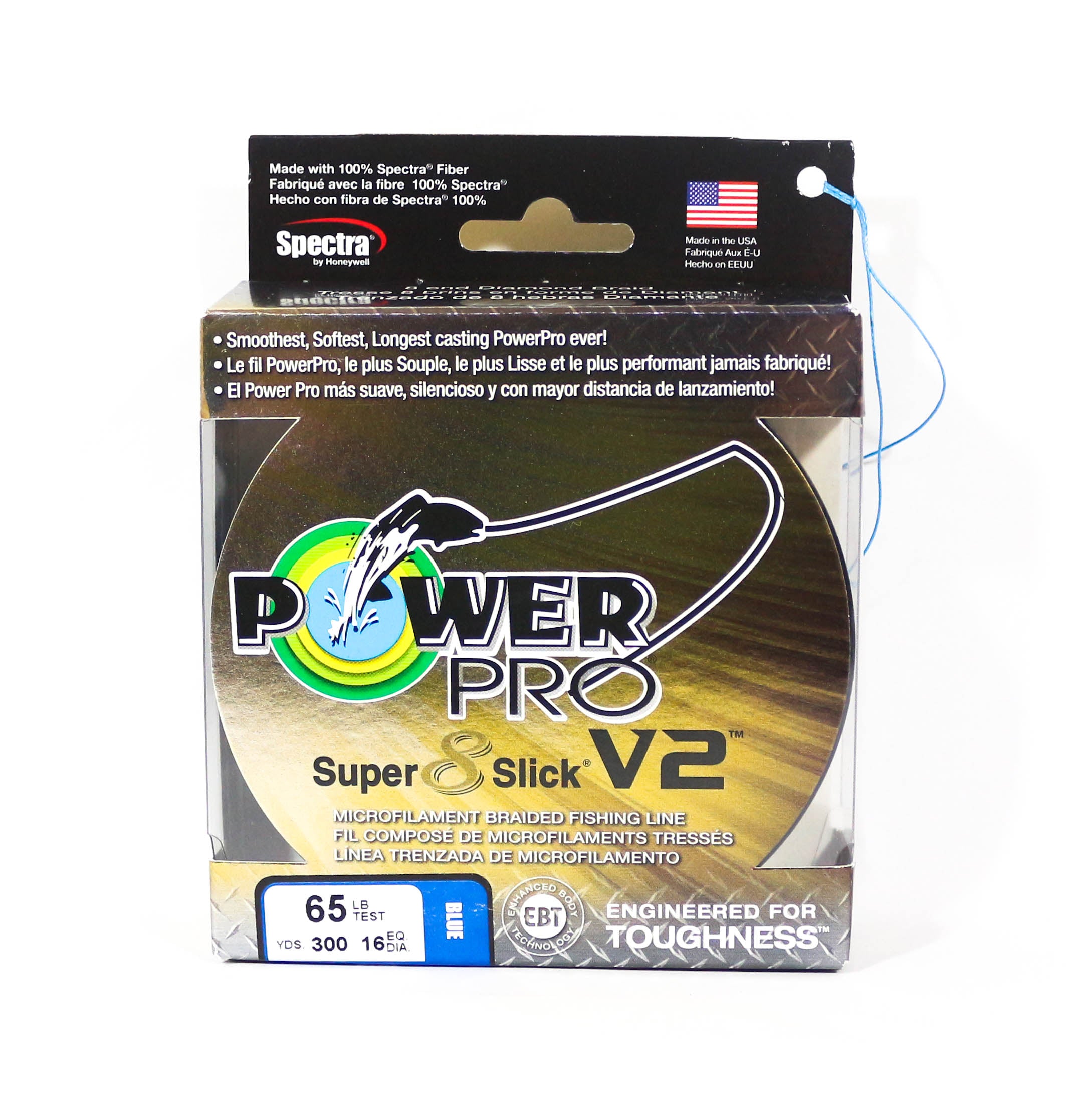Power Pro Super 8 Slick Version 2 Spectra Line 65lb by 300yds Blue (8684)