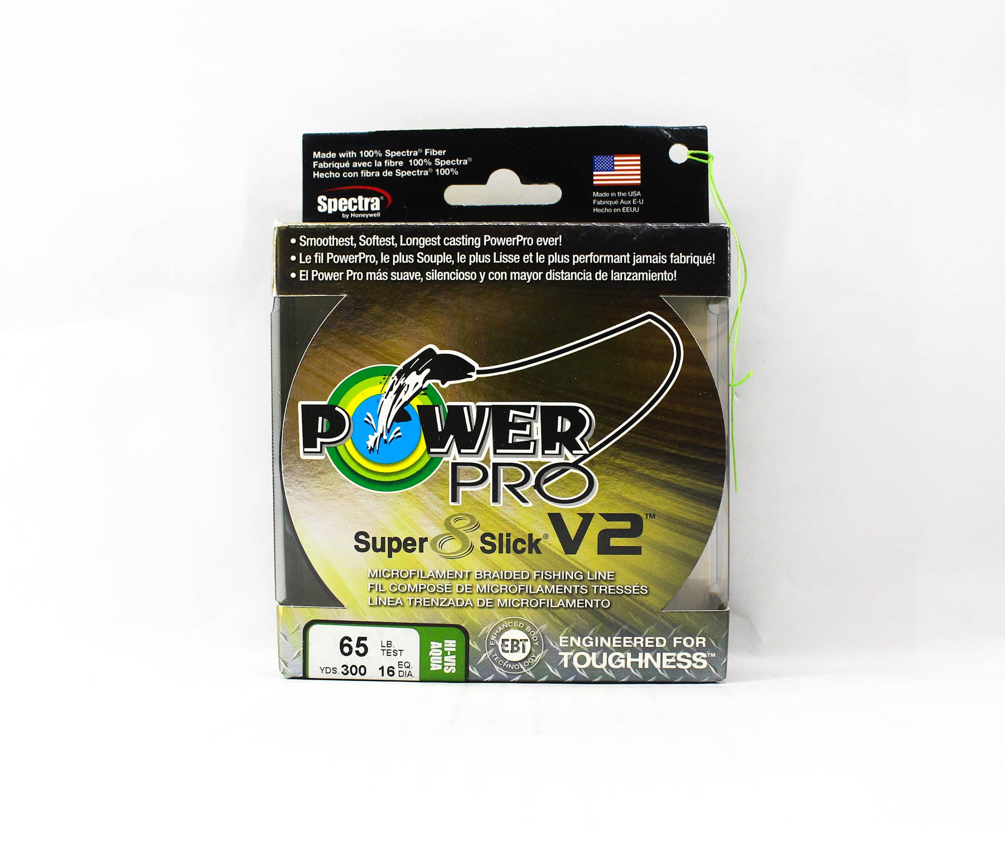 Power Pro Super 8 Slick Version 2 Spectra Line 65lb by 300yds Aqua (8691)