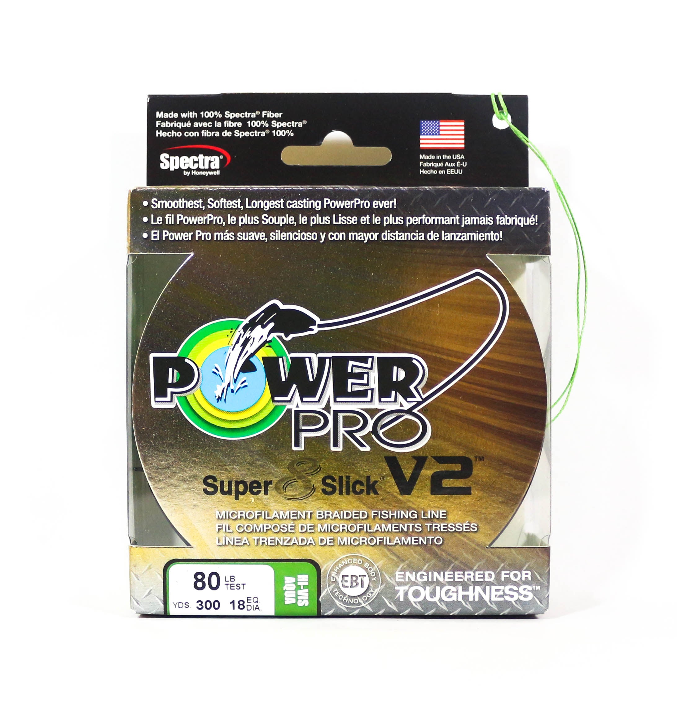 Power Pro Super 8 Slick Version 2 Spectra Line 80lb by 300yds Aqua (8851)