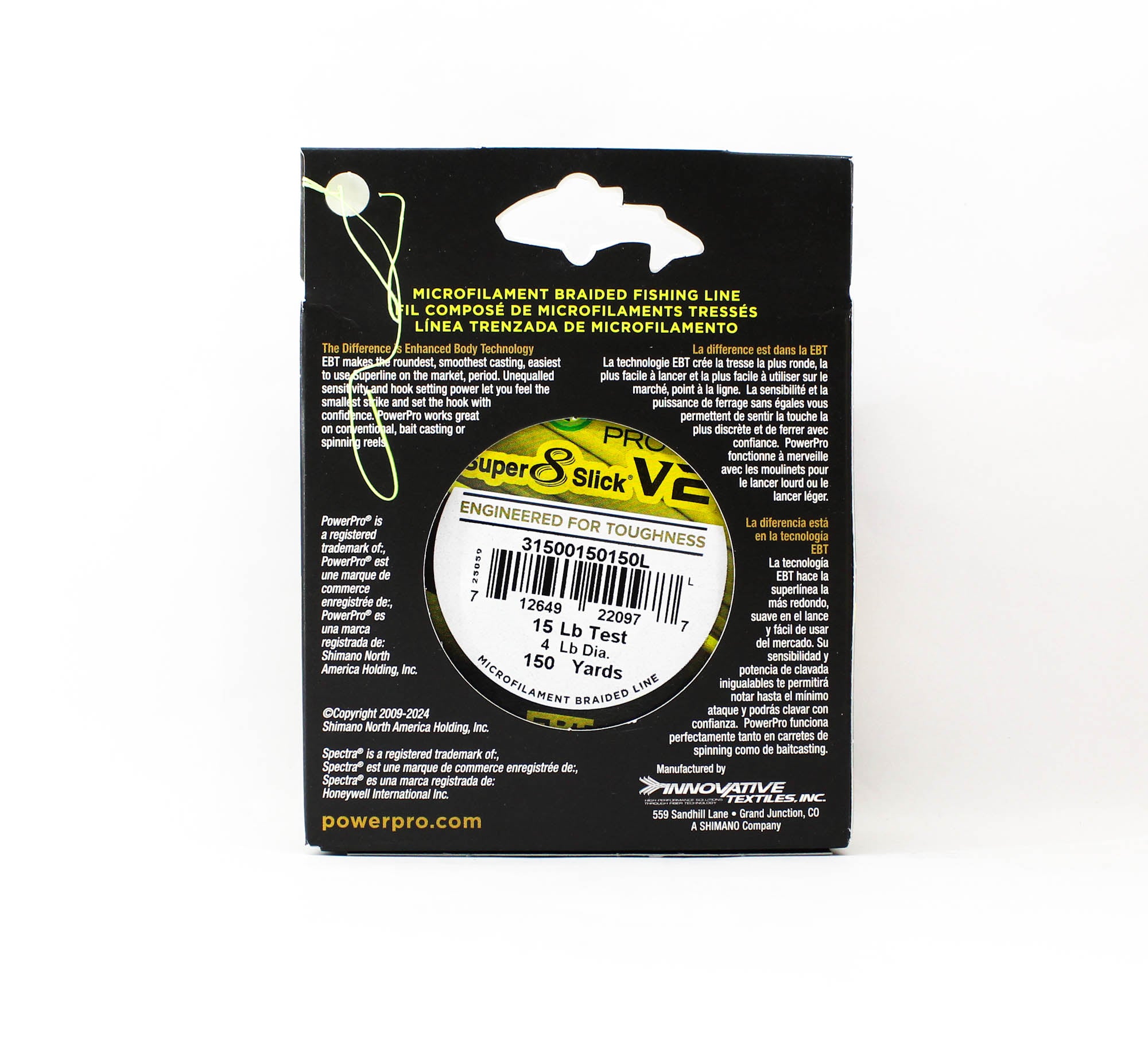 Power Pro Super 8 Slick Version 2 Spectra Line 15lbx150yd Moon Shine (0977)