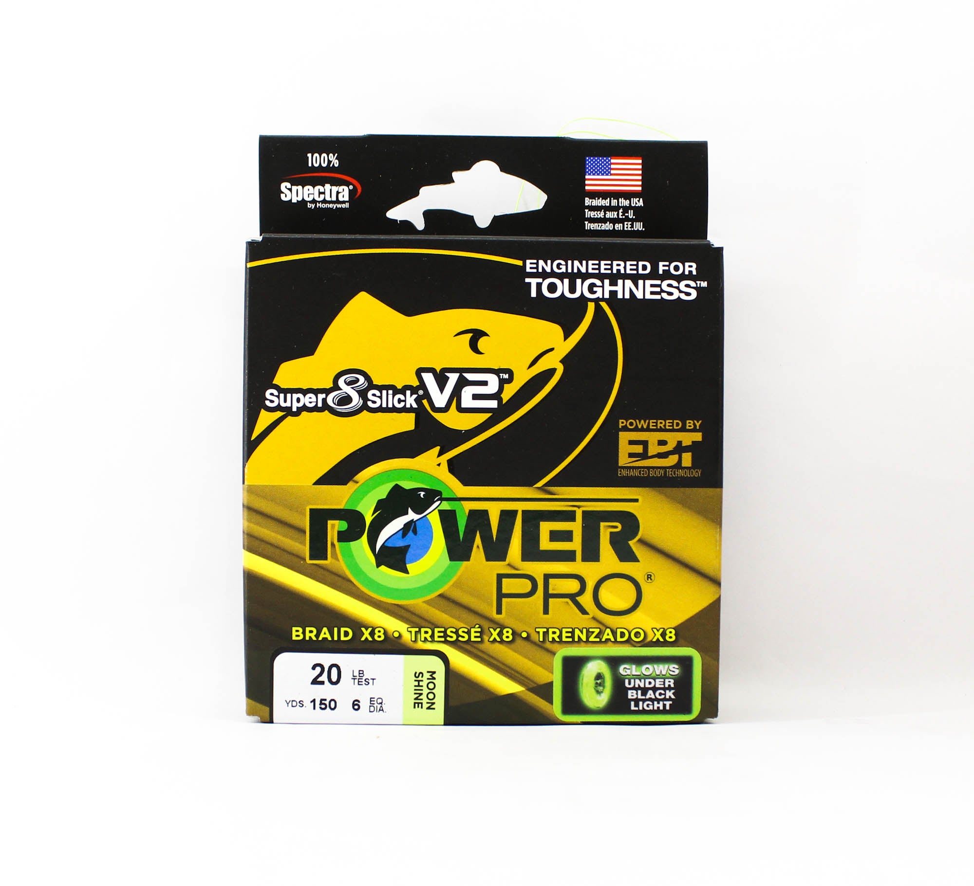Power Pro Super 8 Slick Version 2 Spectra Line 20lbx150yd Moon Shine (1011)