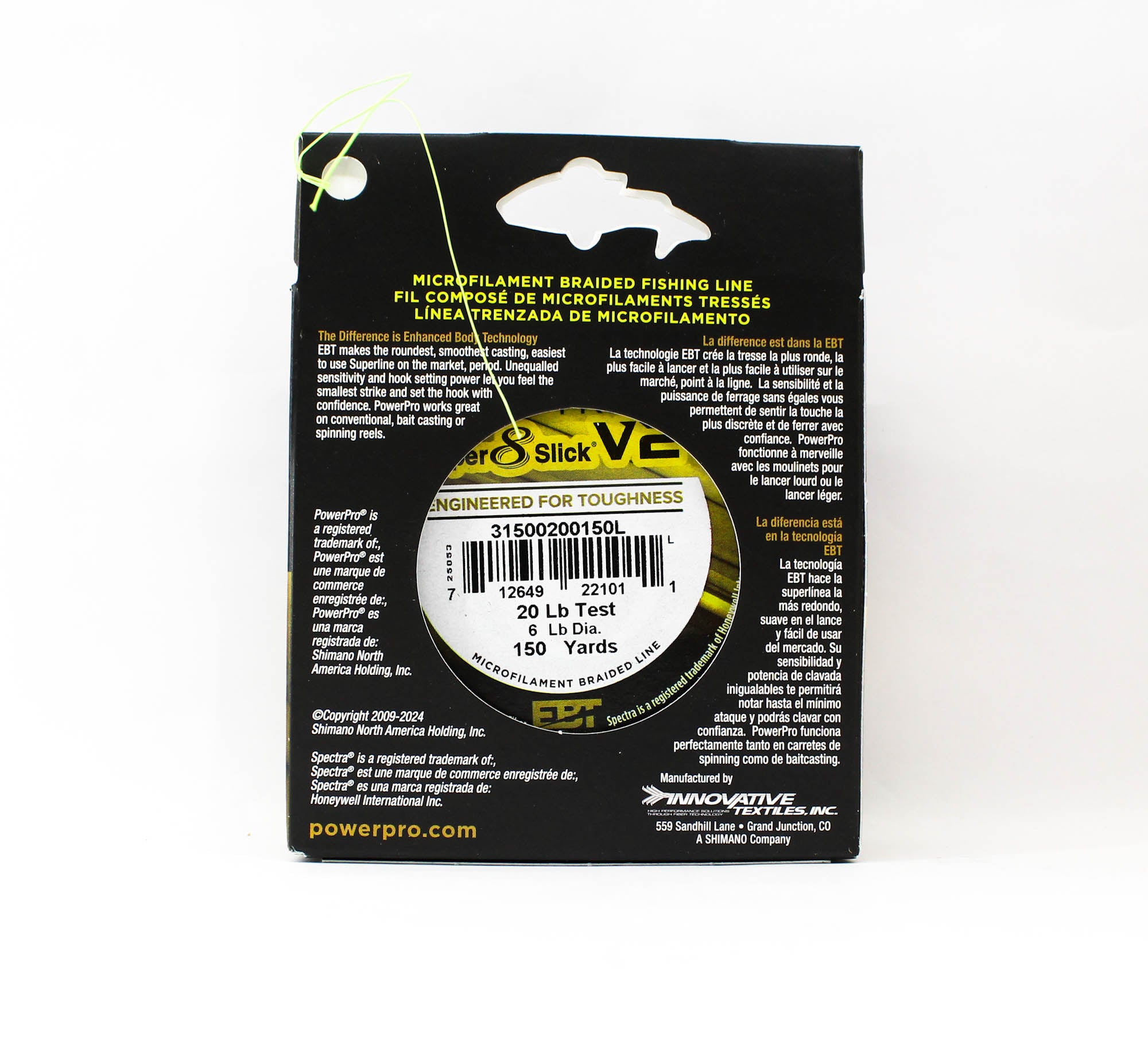 Power Pro Super 8 Slick Version 2 Spectra Line 20lbx150yd Moon Shine (1011)