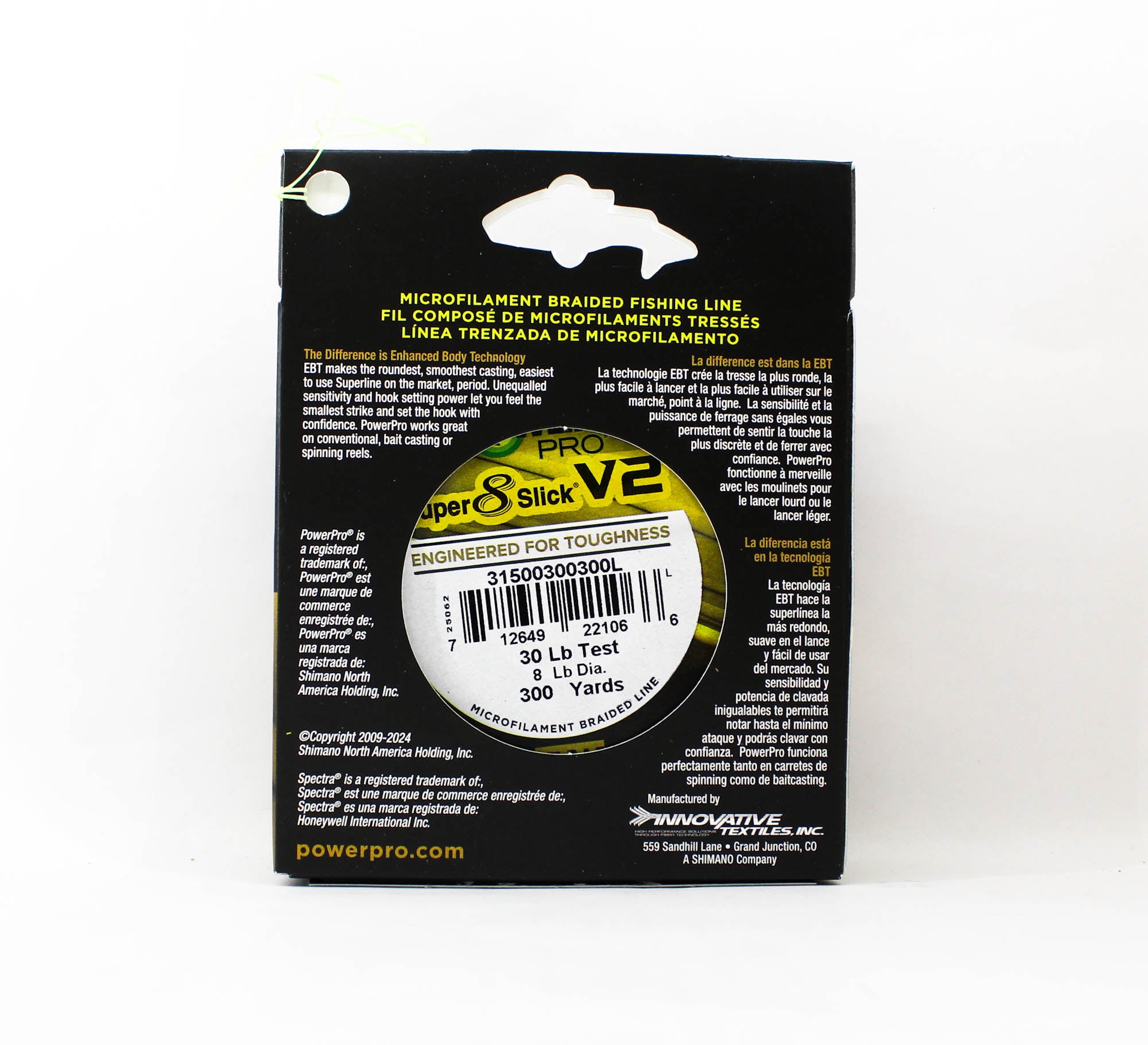 Power Pro Super 8 Slick Version 2 Spectra Line 30lbx300yd Moon Shine (1066)