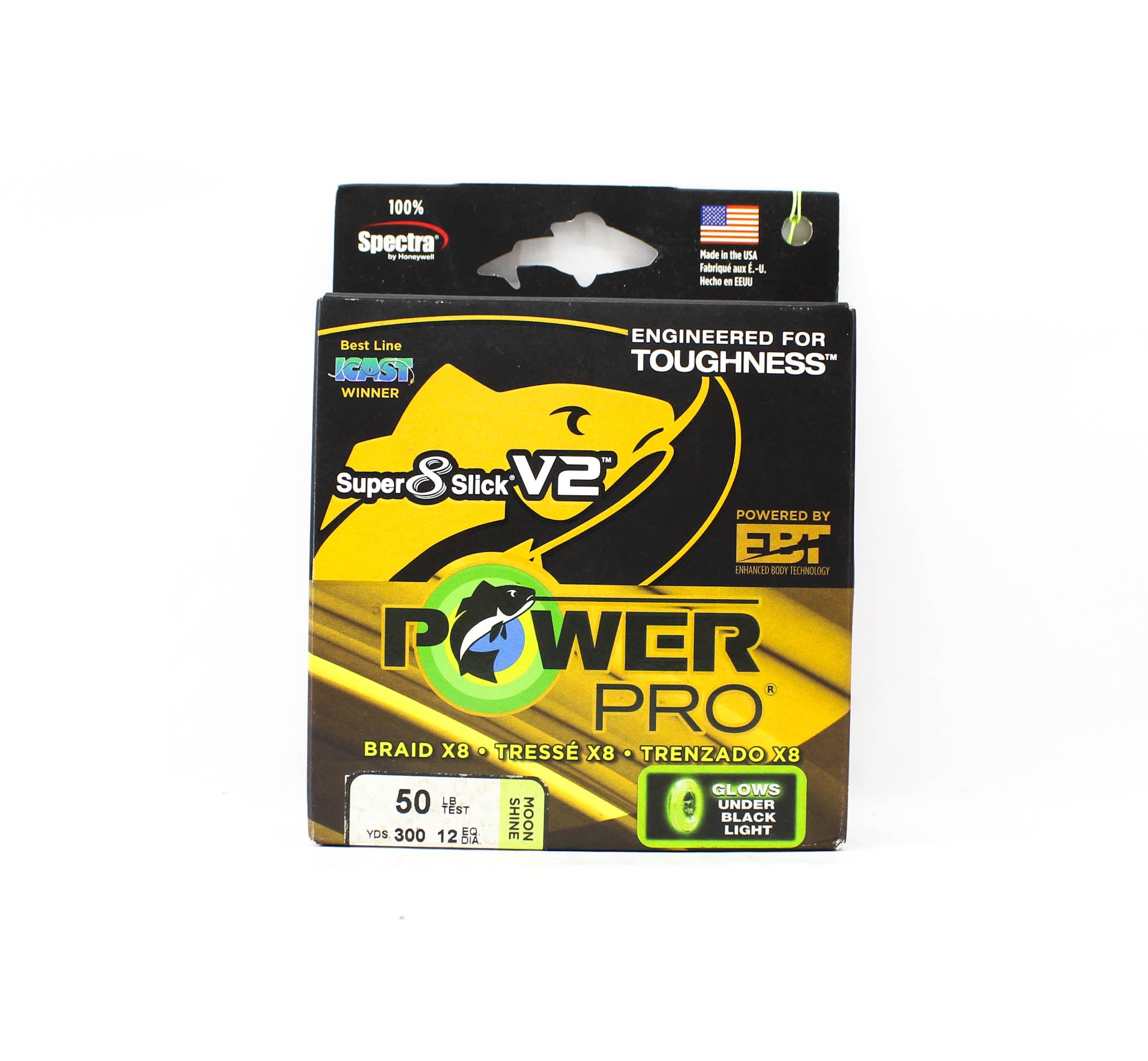 Power Pro Super 8 Slick Version 2 Spectra Line 50lb by 300yds Glow (1141)