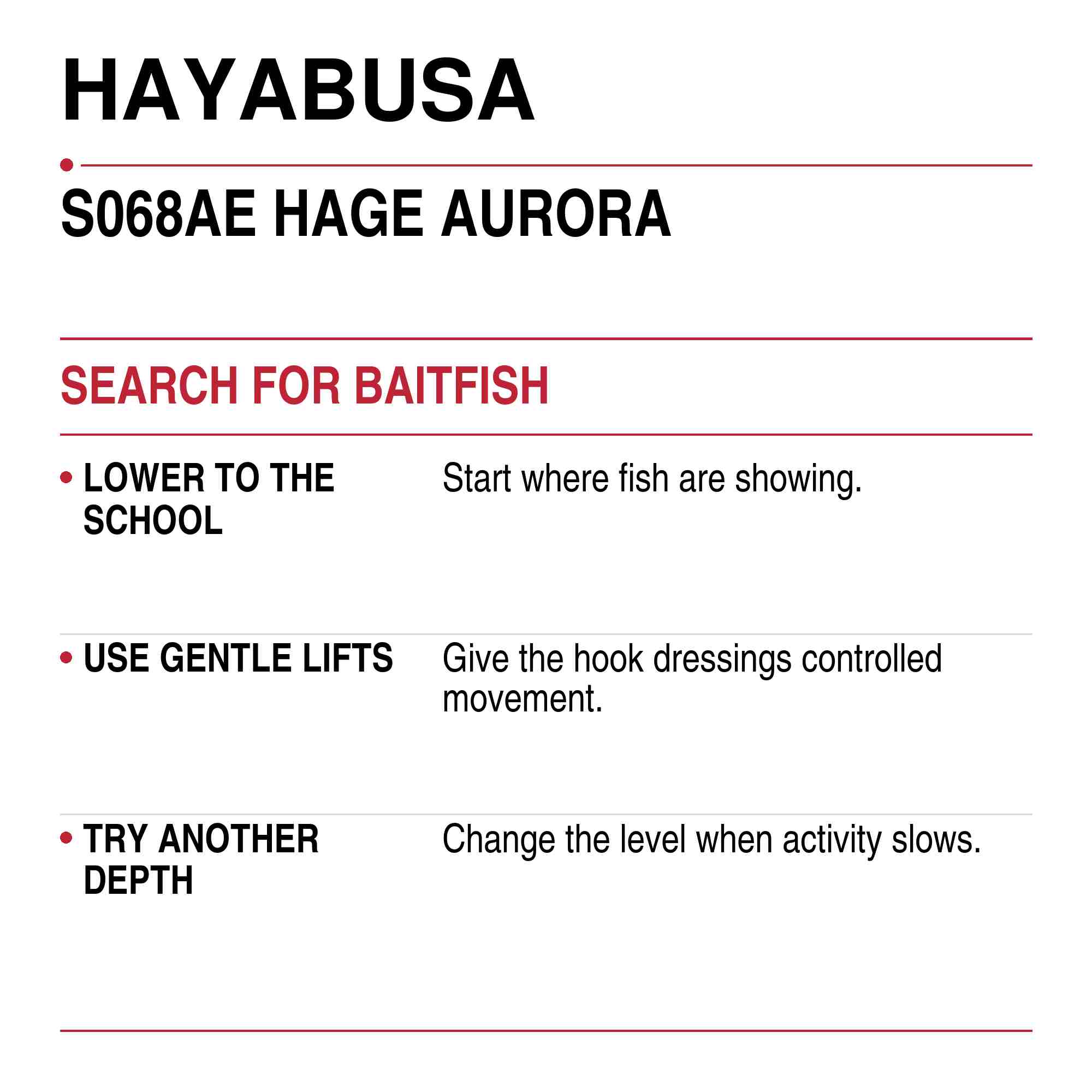 Hayabusa S068AE Sabiki Hage Aurora Size 4 7lb (6979)