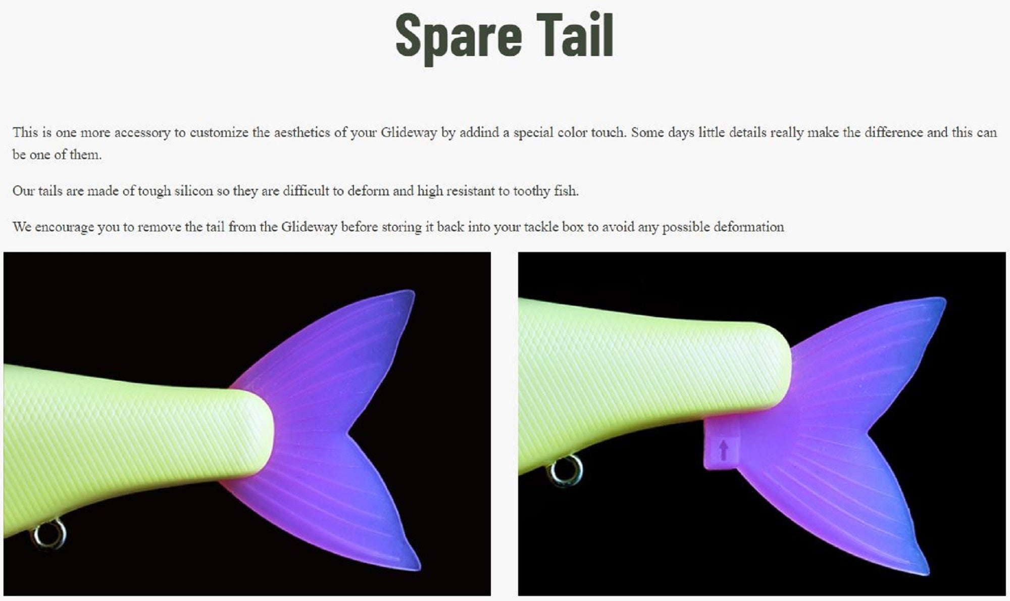 Glideway 176 Swimbait Spare Tail Transparent Red (3326)