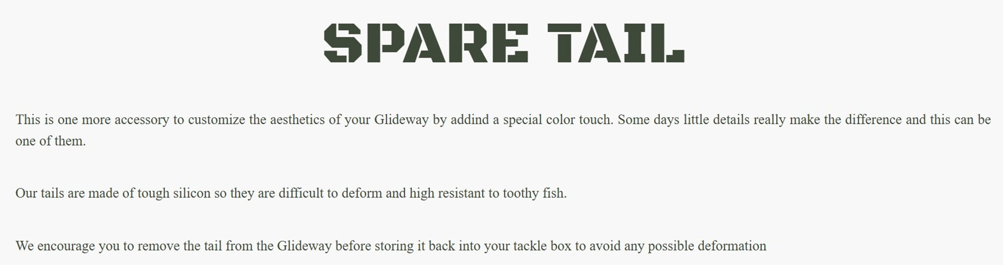 Glideway 176 Swimbait Spare Tail Chartruese (3357)