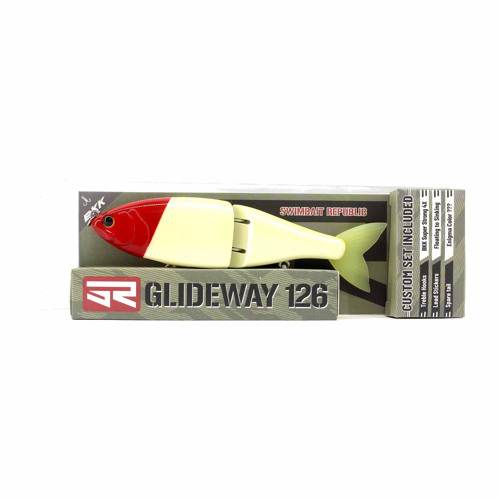 Glideway 126 Swimbait Floating Lure OG Red Head (3784)