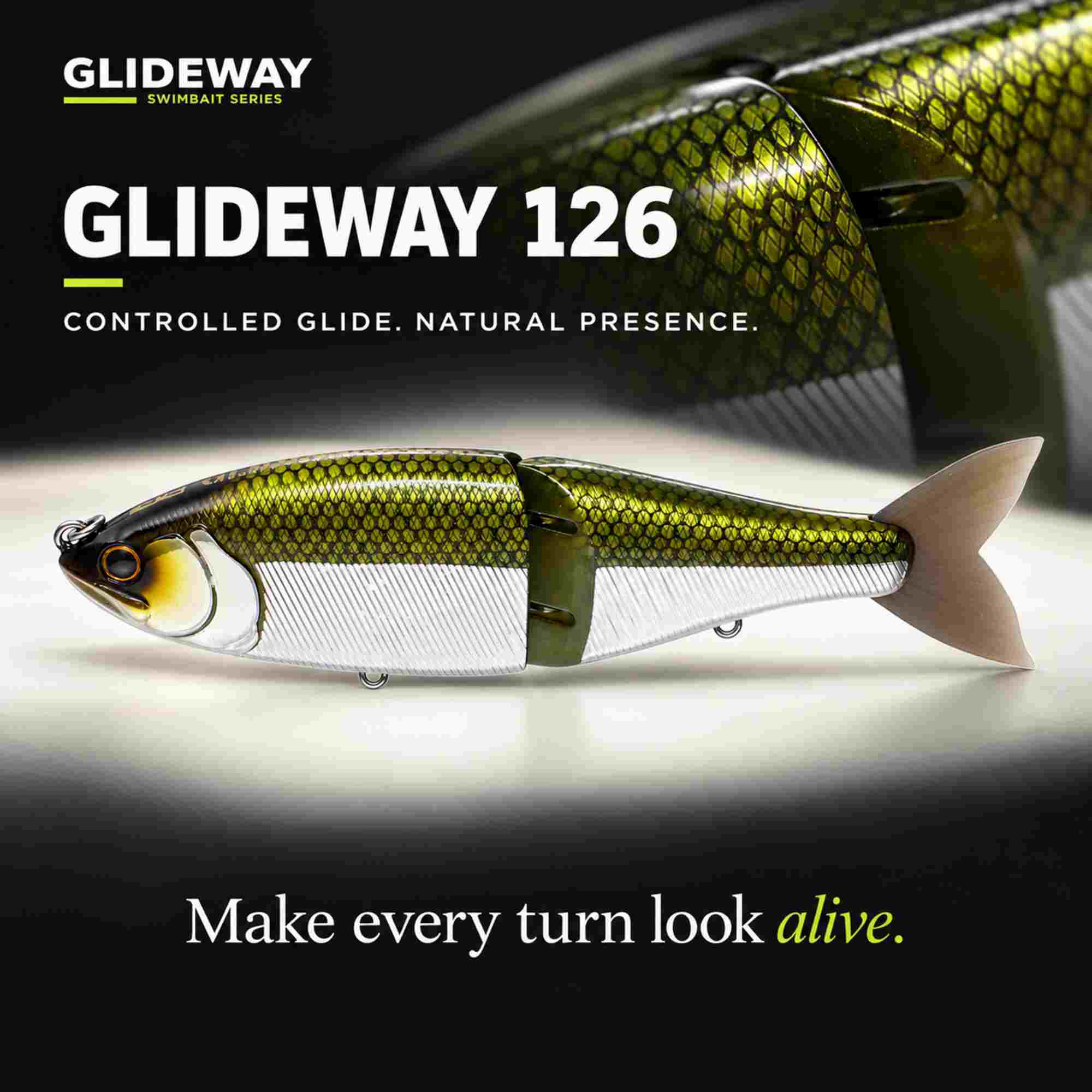 Glideway 126 Swimbait Floating Lure Green Back (3869)