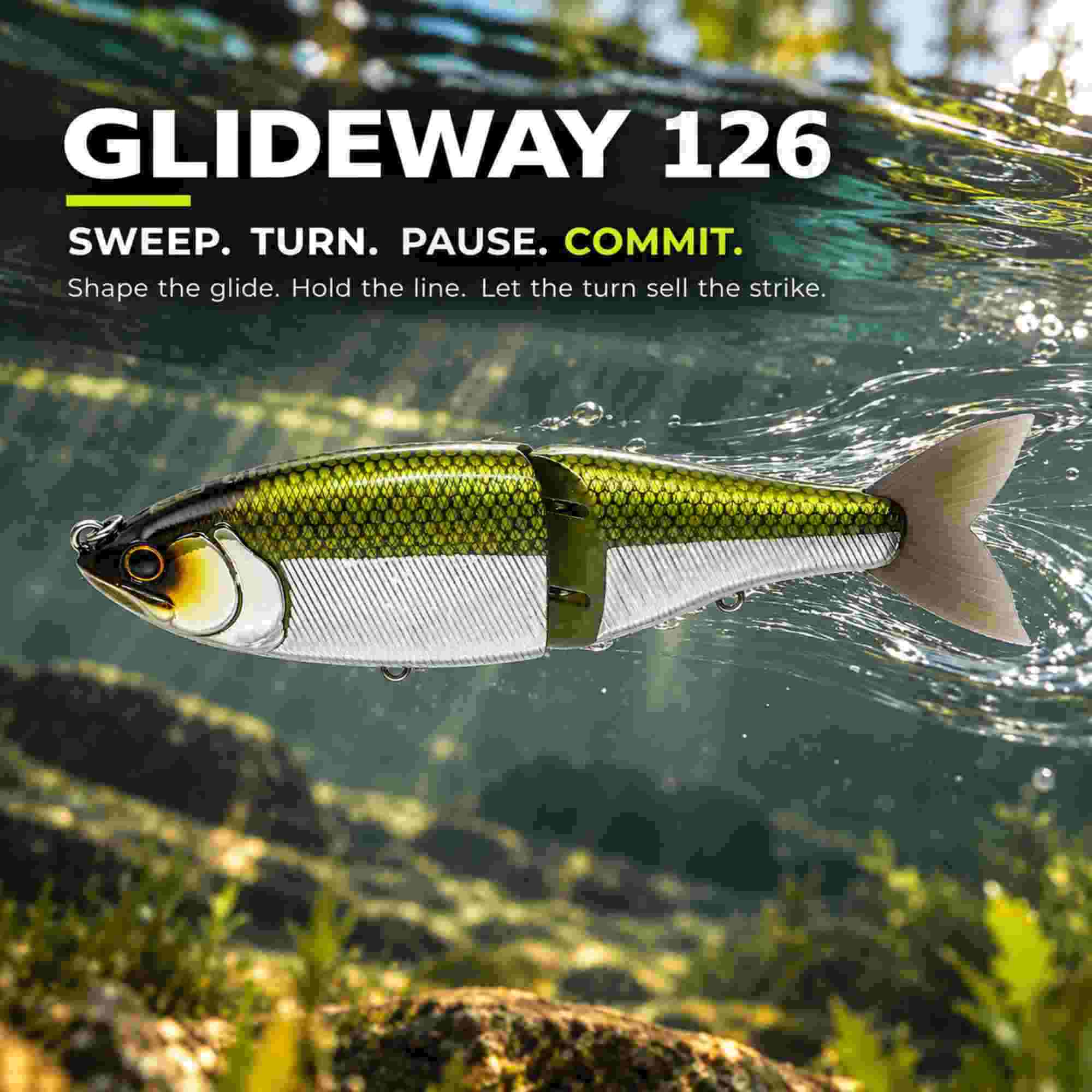 Glideway 126 Swimbait Floating Lure Green Back (3869)