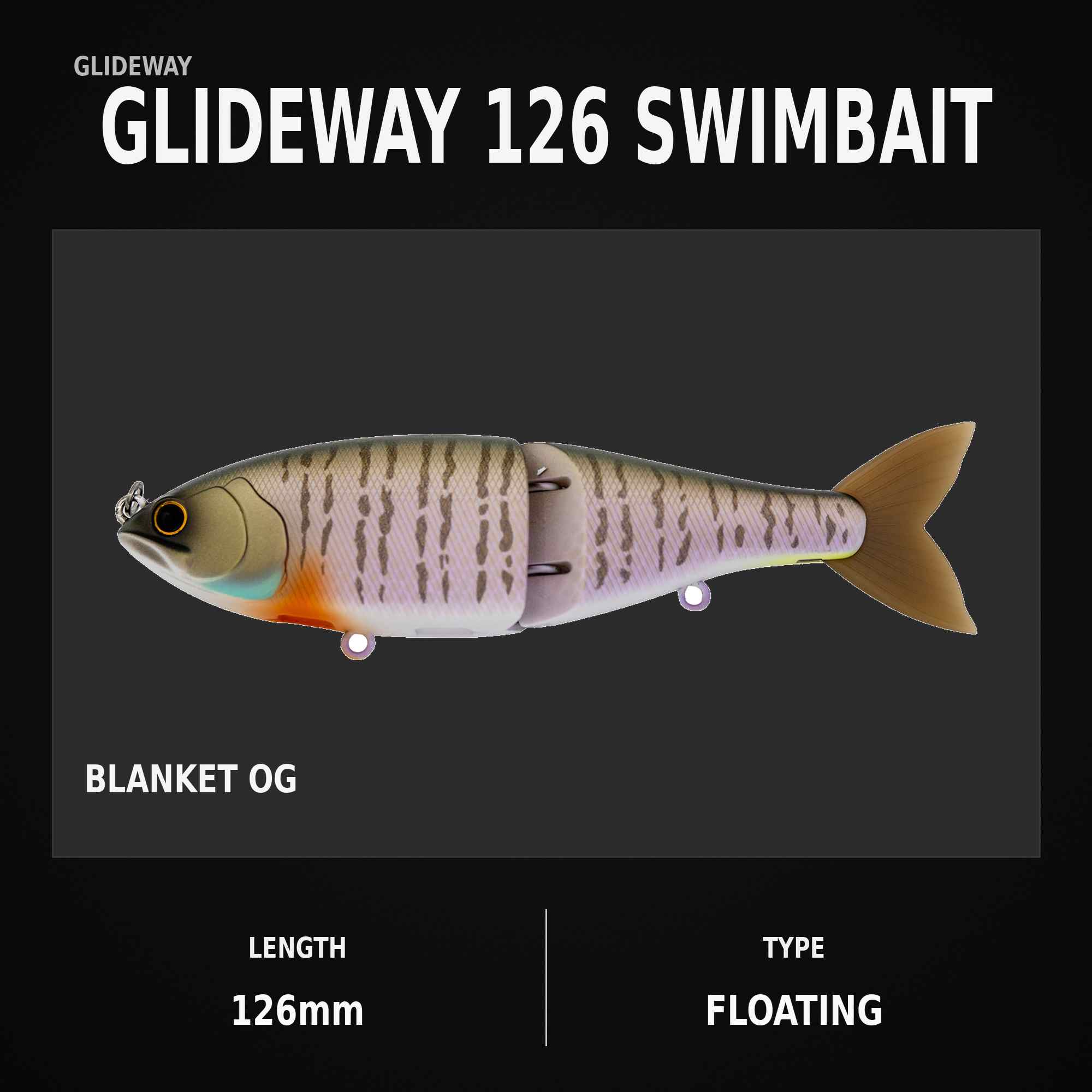 Glideway 126 Swimbait Floating Lure Blanket OG (3913)