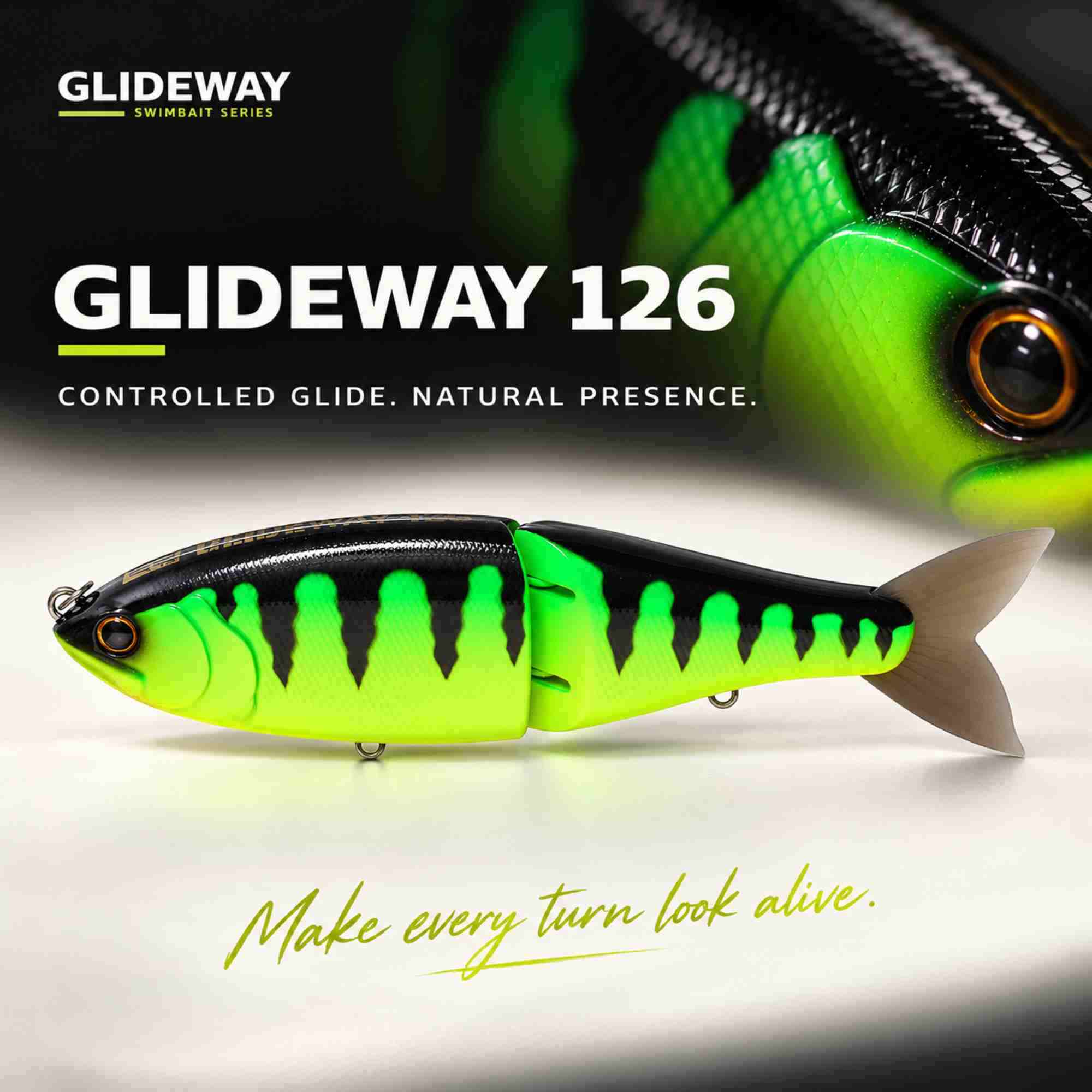 Glideway 126 Swimbait Floating Lure UV Tiger (3937)