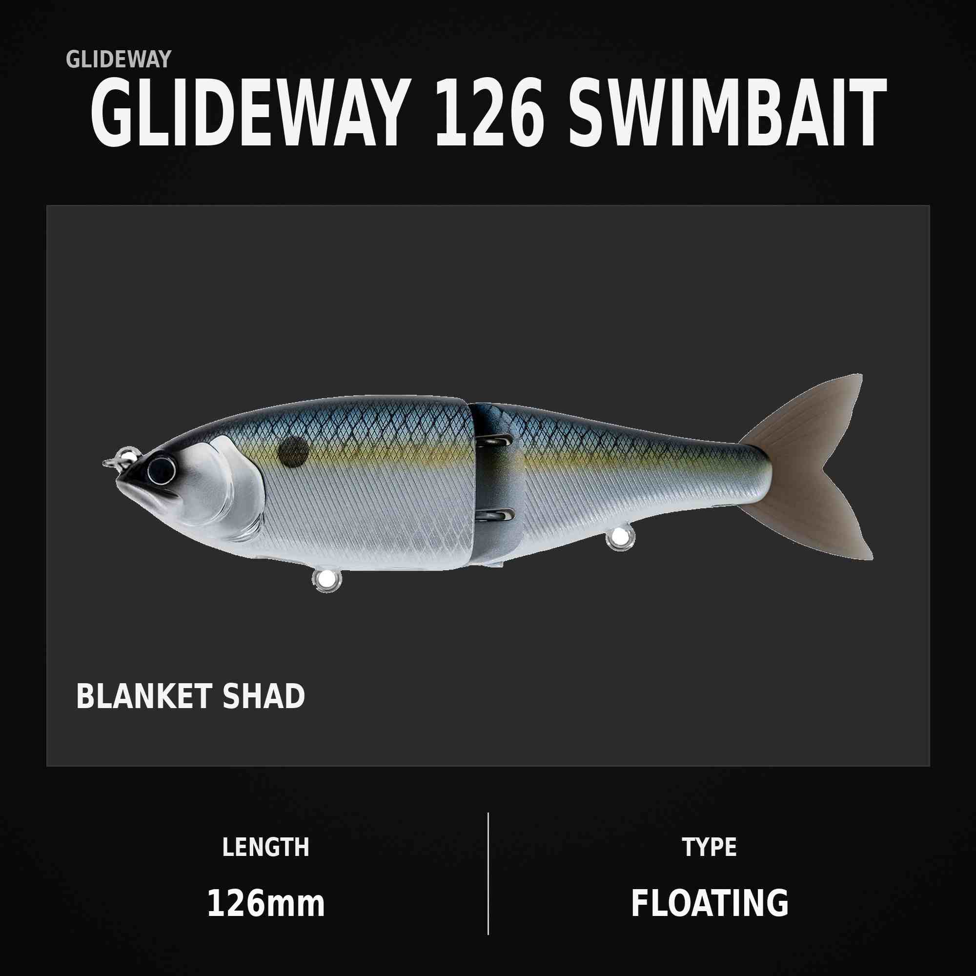 Glideway 126 Swimbait Floating Lure Blanket Shad (3944)