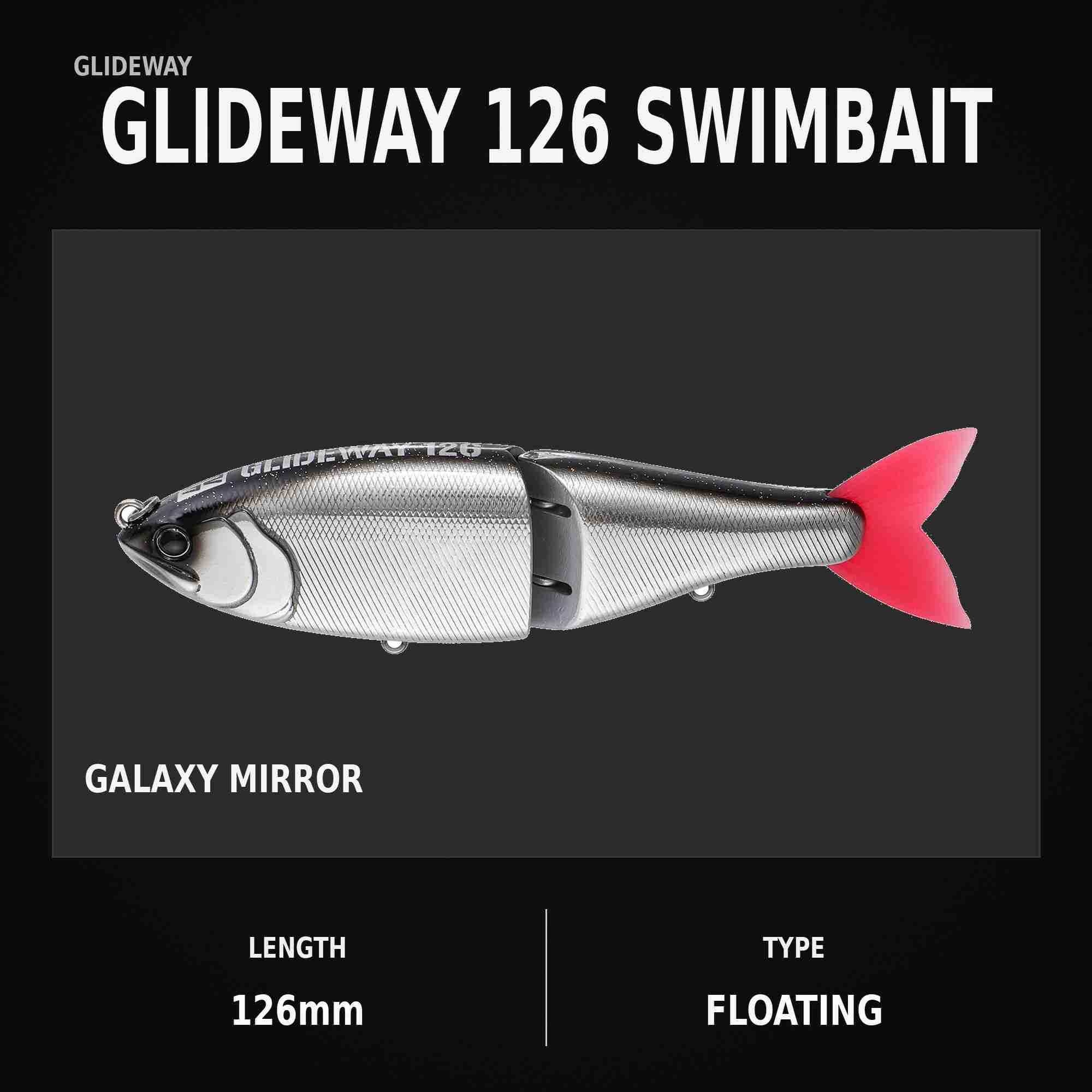 Glideway 126 Swimbait Floating Lure Galaxy Mirror (3975)