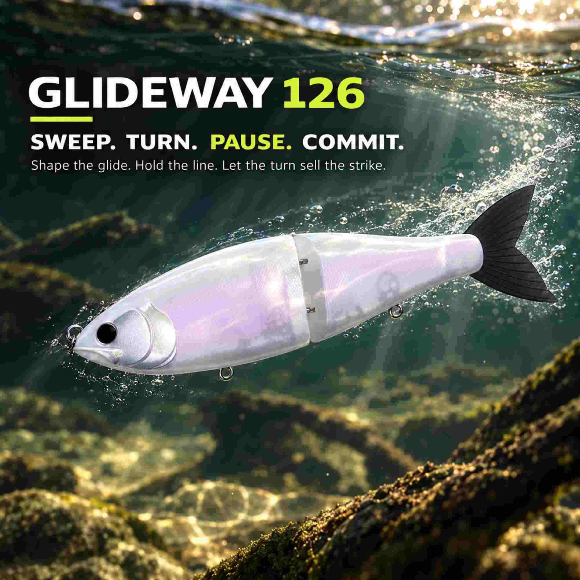 Glideway 126 Swimbait Floating Lure Matte White (3999)