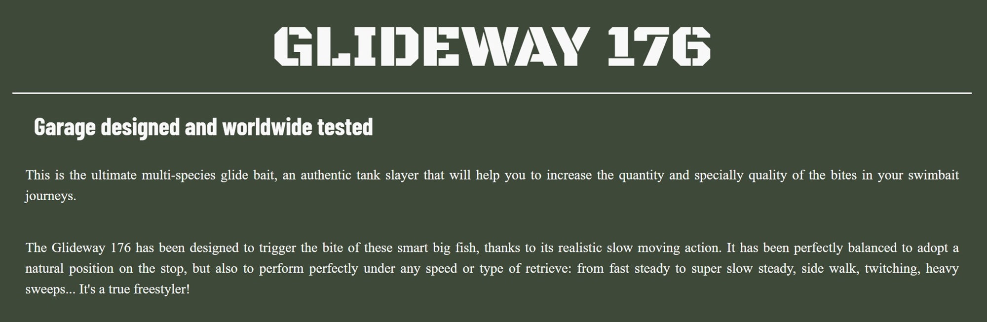 Glideway 176 Swimbait Floating Lure Eo Trout (5122)