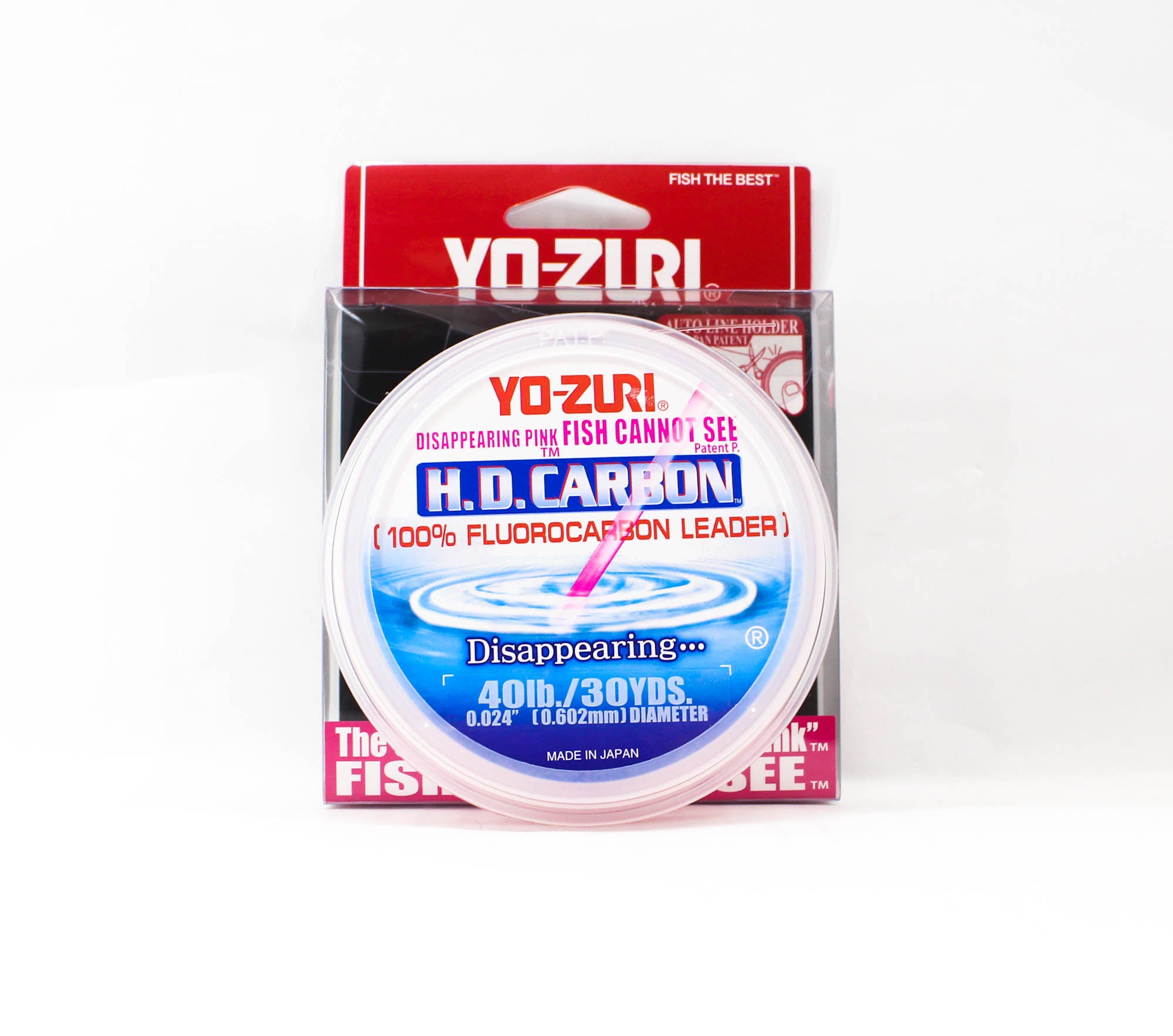 Yo Zuri H.D Carbon Fluorocarbon Pink 100% 30 yds 40 lb R892-DP (1402)