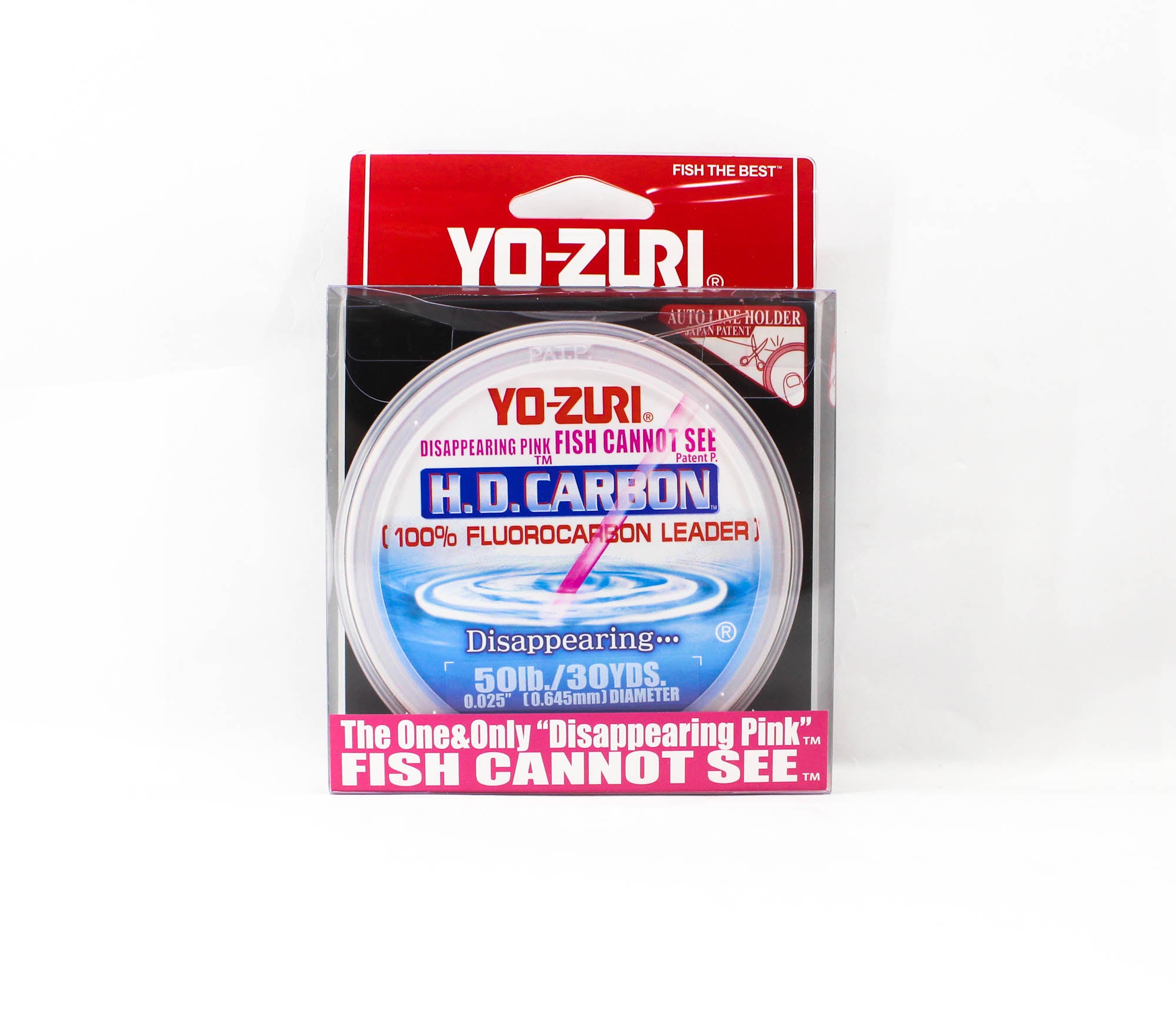 Yo Zuri H.D Carbon Fluorocarbon Pink 100% 30 yds 50 lb R893-DP (1419)