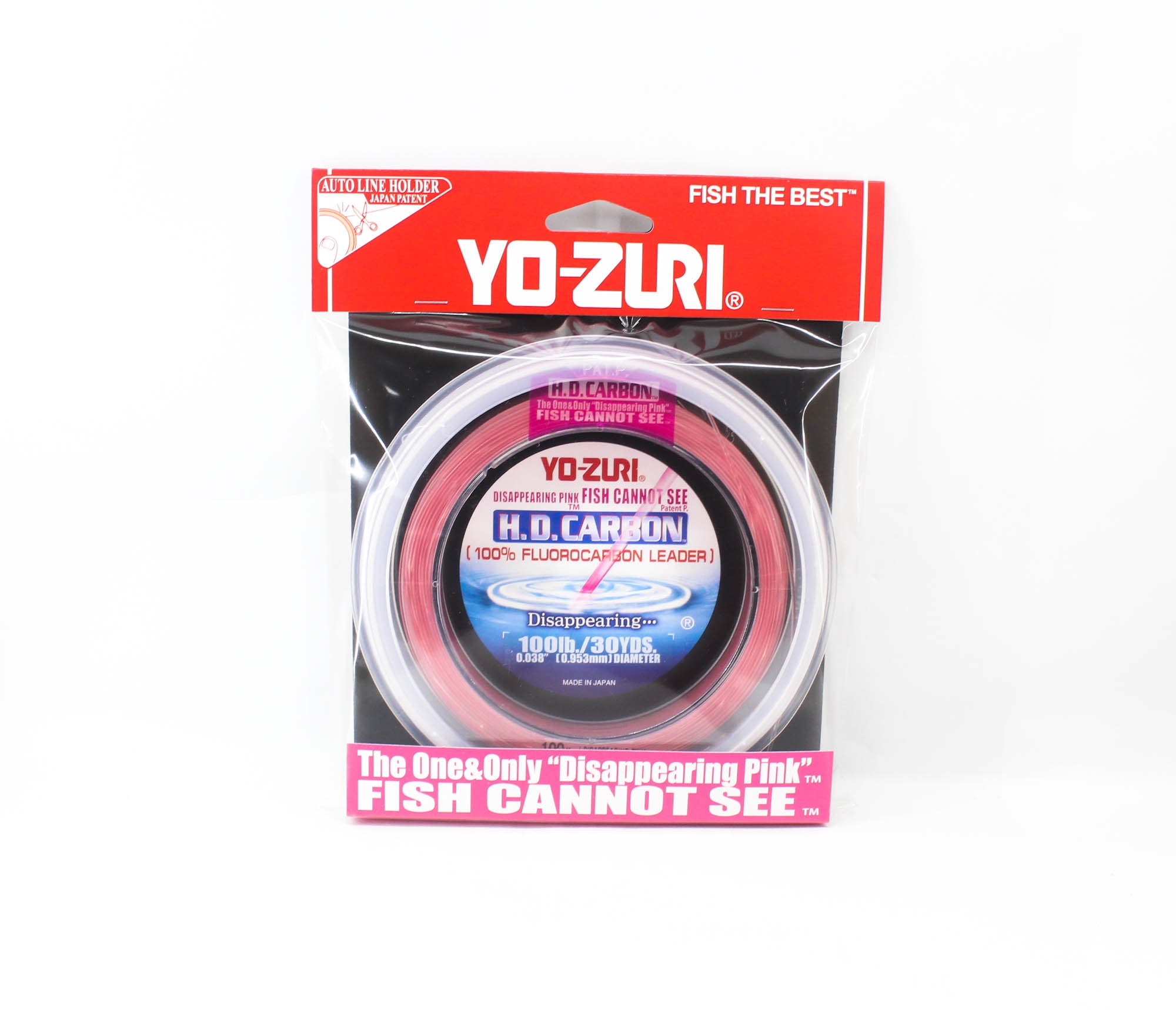 Yo Zuri H.D Carbon Fluorocarbon Pink 100% 30 yds 100 lb R896-DP (1440)