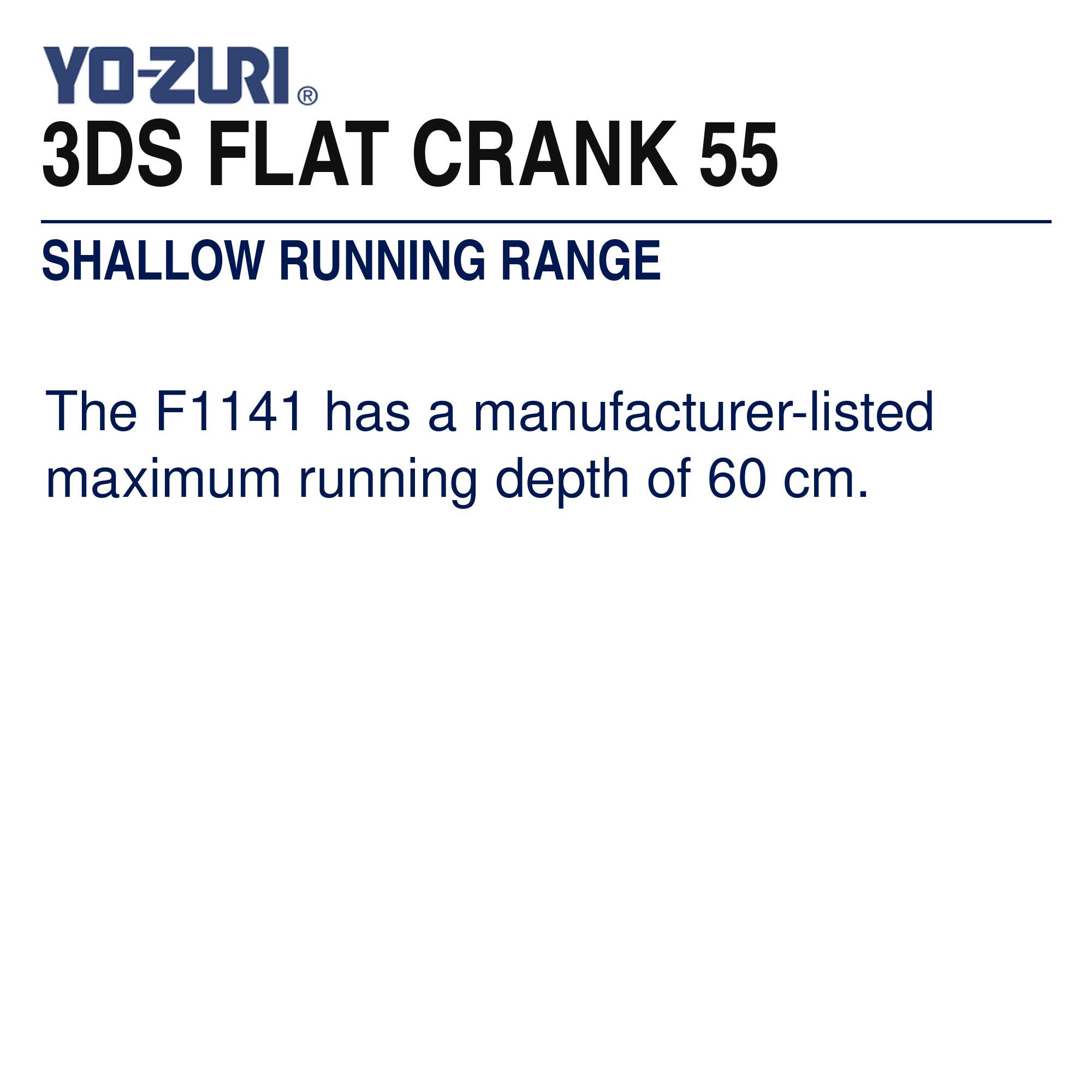 Yo Zuri Duel 3DS Flat Crank 55 mm Floating Lure F1141-HGBL (3880)