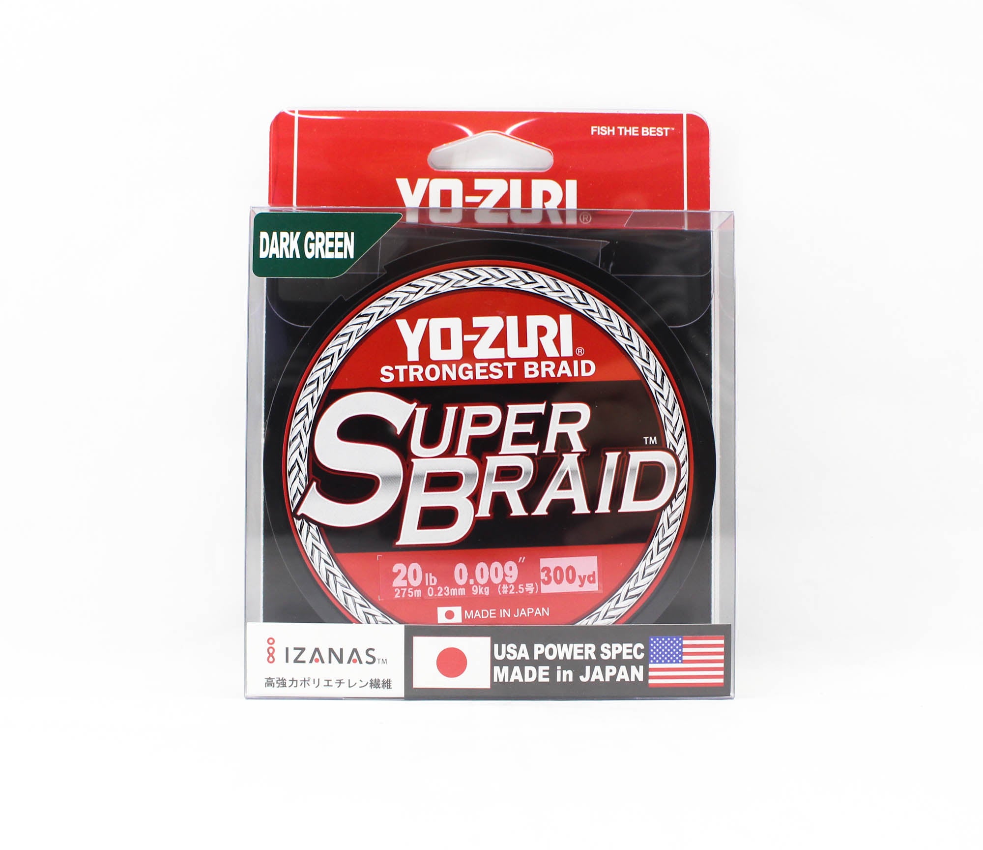 Yo Zuri Duel P.E Line Super Braid 300YDS 20Lbs (0.23mm) Green R1266-DG