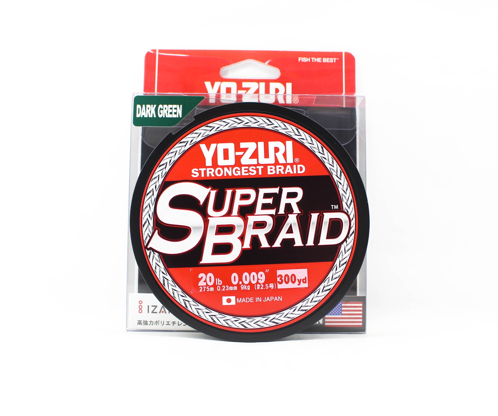 Yo Zuri Duel P.E Line Super Braid 300YDS 20Lbs (0.23mm) Green R1266-DG