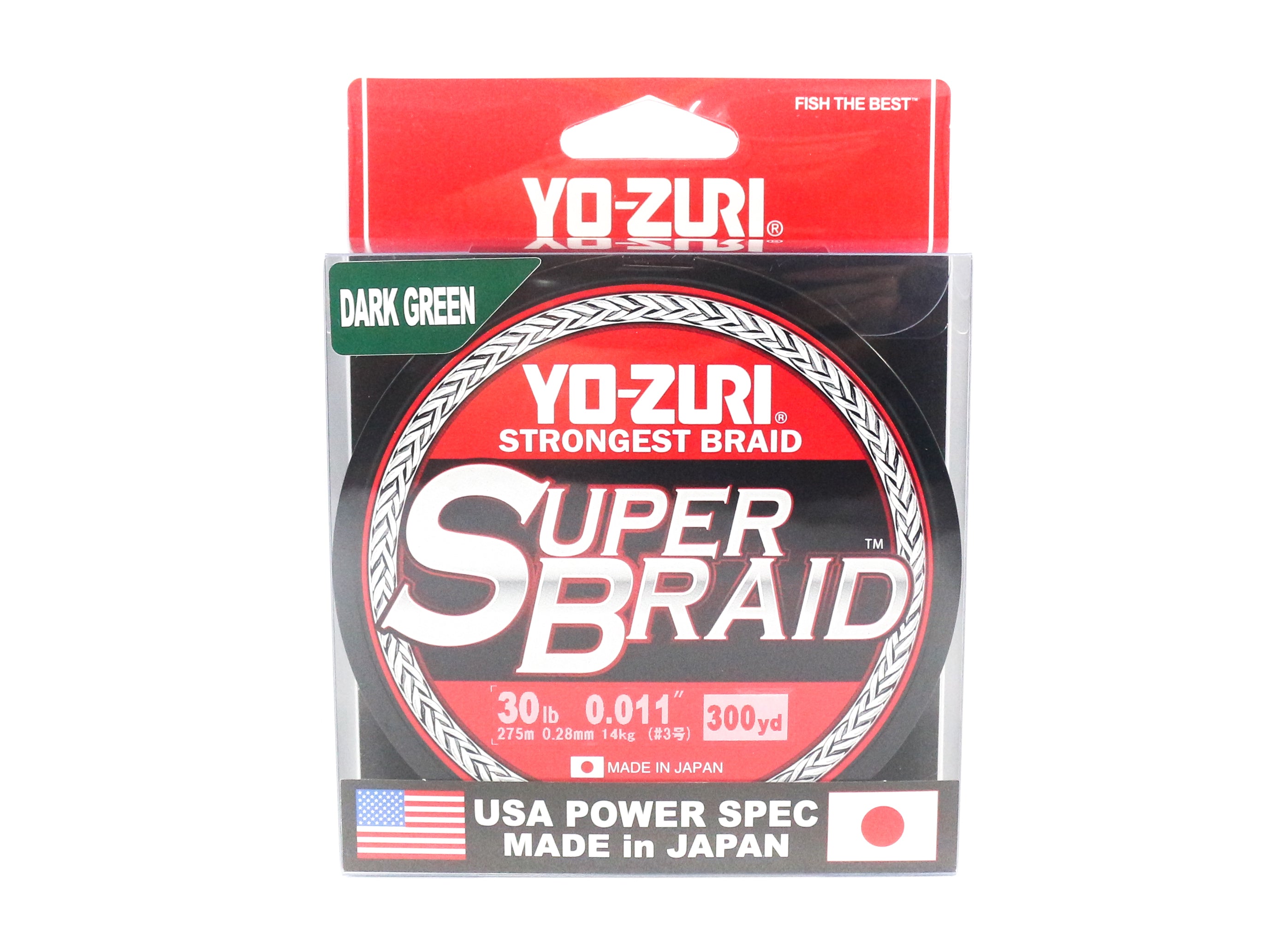 Yo Zuri Duel P.E Line Super Braid 300YDS 30Lbs (0.28mm) Green R1267-DG