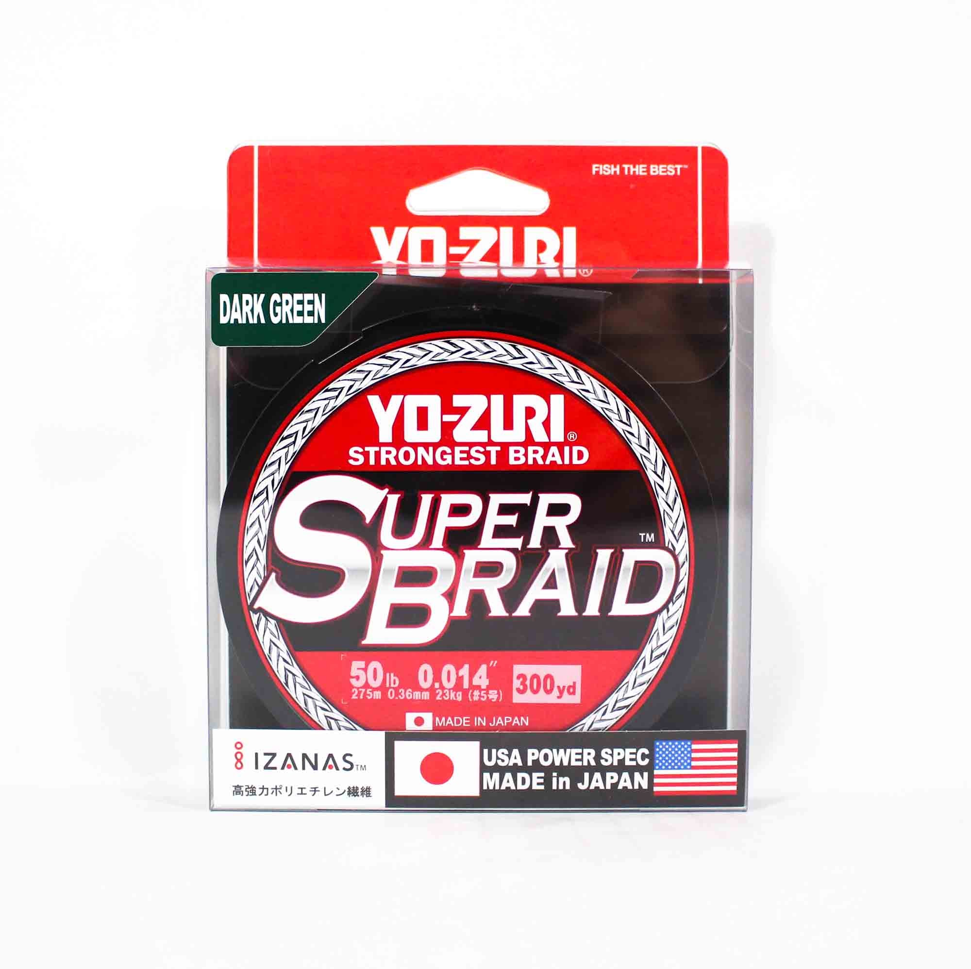 Yo Zuri Duel P.E Line Super Braid 300YDS 50Lbs 0.36mm Green R1269-DG 1361