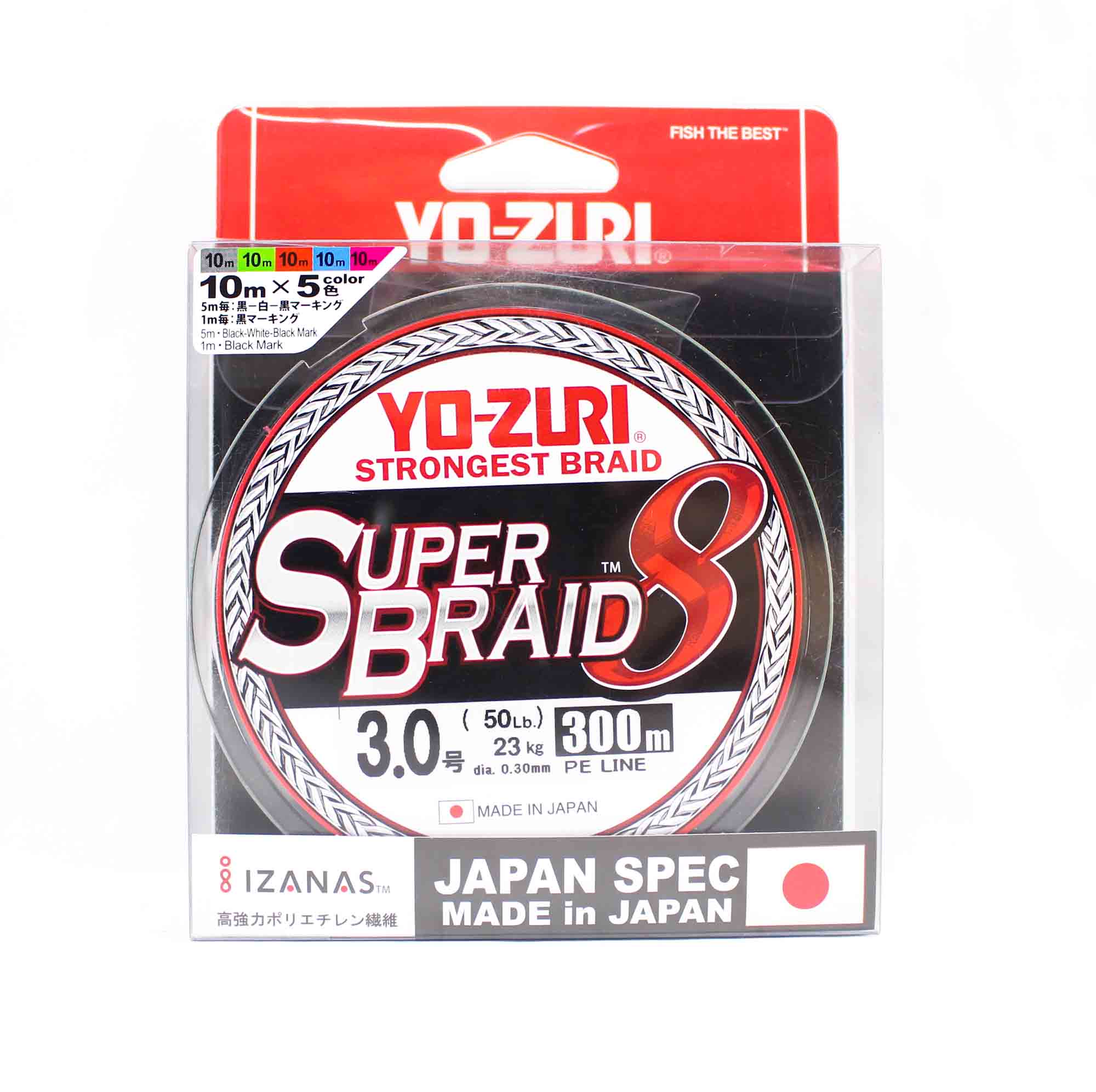 Yo Zuri Duel P.E Line Super Braid 8 300m P.E 3 23KG (0.30mm) Multi R1290